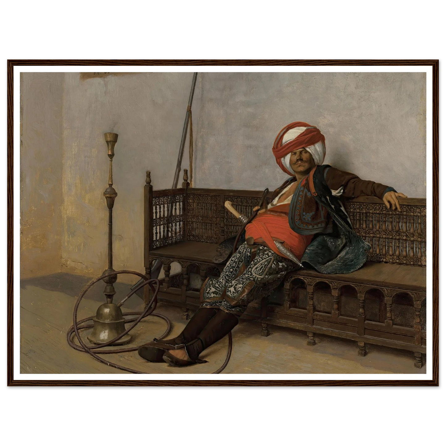 Chef arnaute Art Print | Jean Leon Gerome - Framed Poster - 30x40 cm / 12x16″ - Black frame