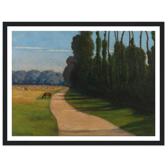 Chemin de la Croix-Rouge (1918) Art Print | Felix Vallotton - Framed Poster - 30x40 cm / 12x16″ - Black frame