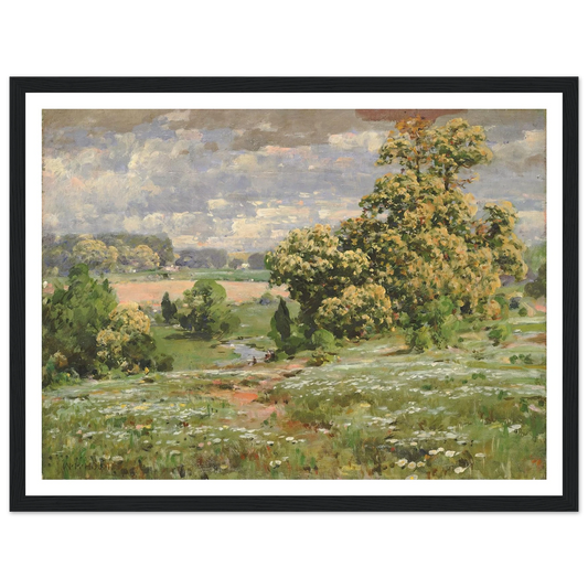 Chestnut Trees In Bloom Art Print | William Henry Holmes - Framed Poster - 30x40 cm / 12x16″ - Black frame