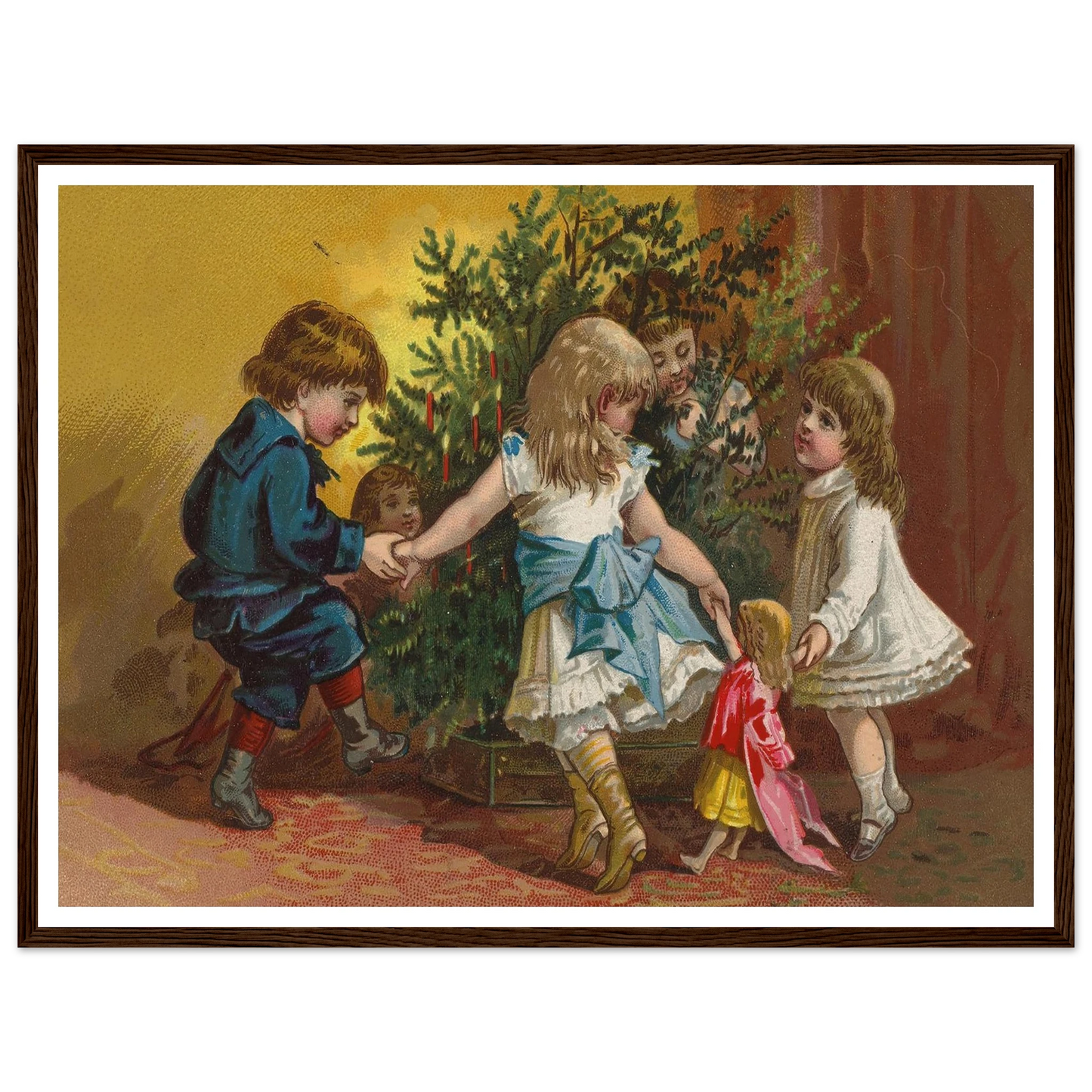 Children Circle Of Friends - Framed Poster - 30x40 cm / 12x16″ - Black frame