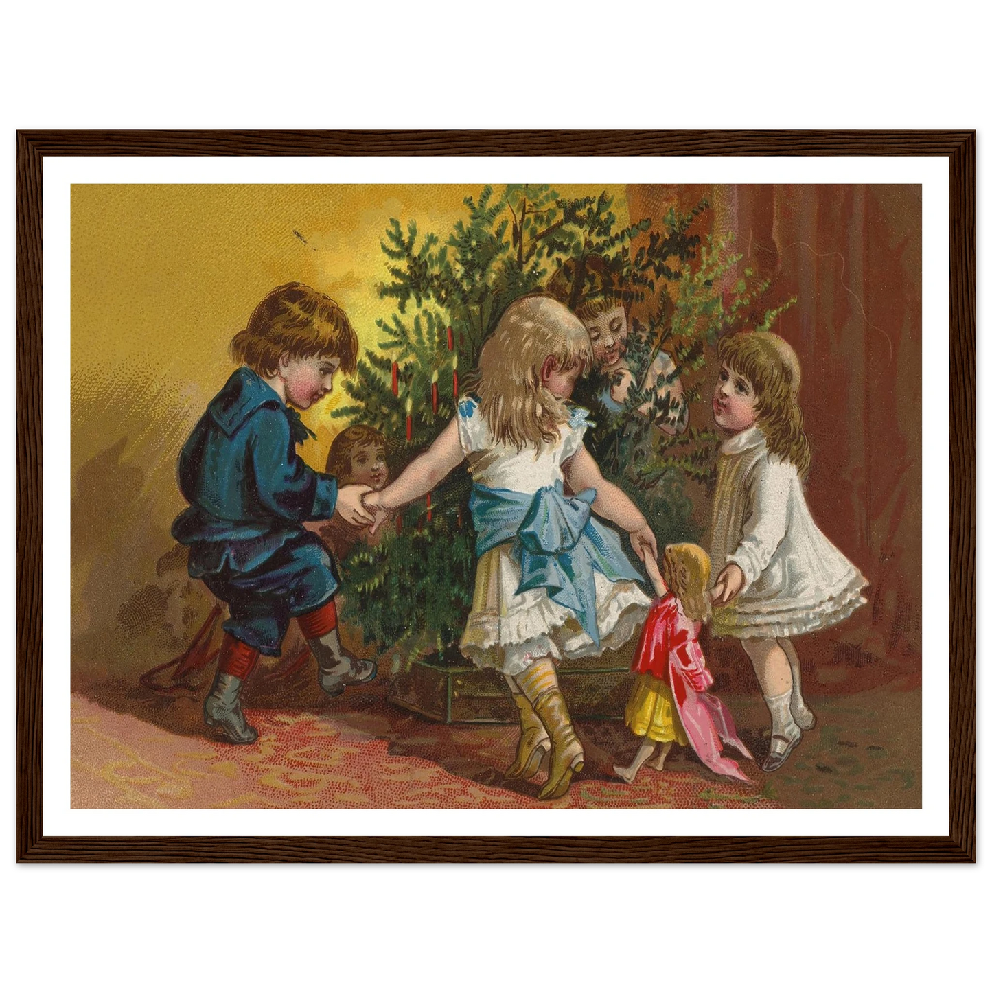 Children Circle Of Friends - Framed Poster - 30x40 cm / 12x16″ - Black frame
