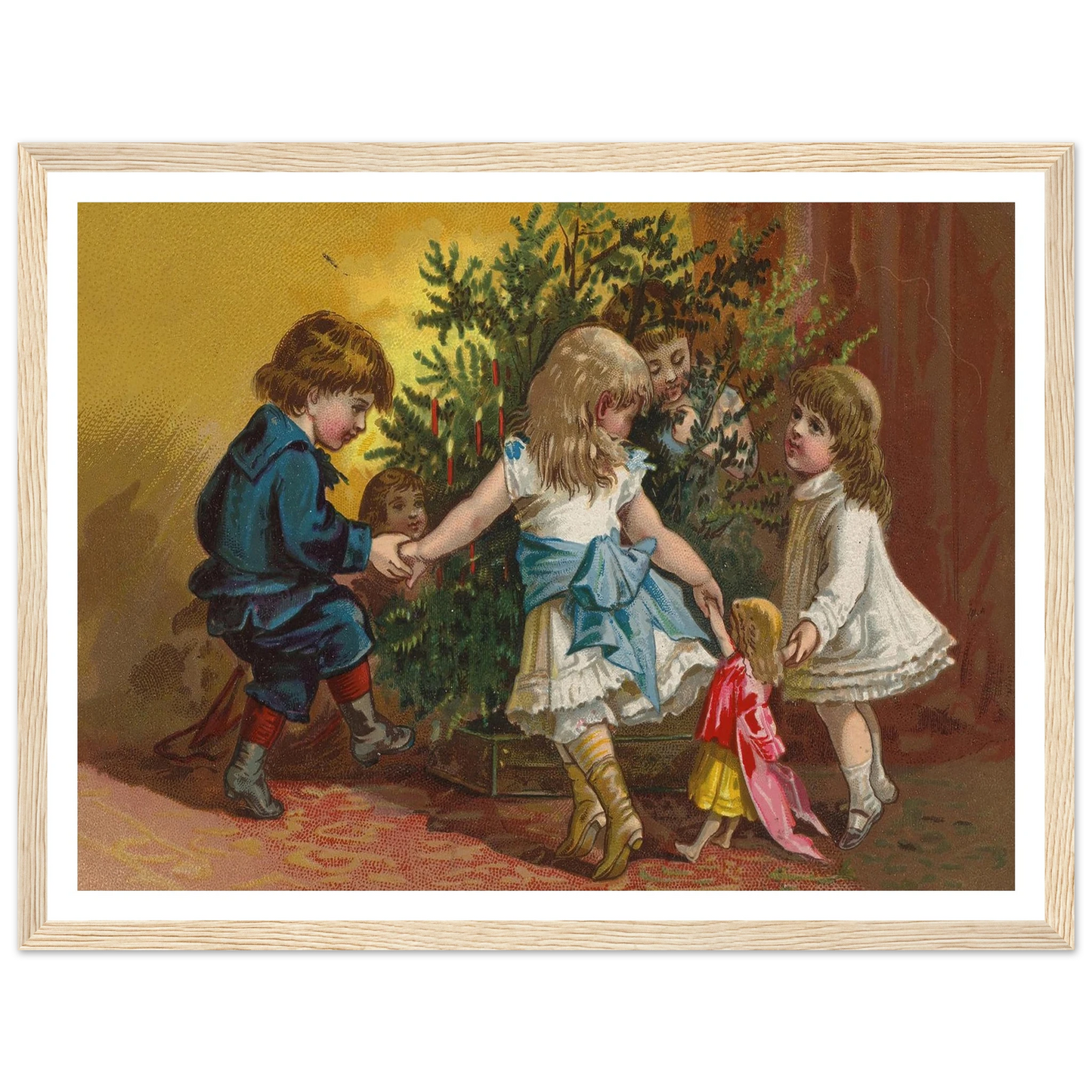 Children Circle Of Friends - Framed Poster - 30x40 cm / 12x16″ - Black frame