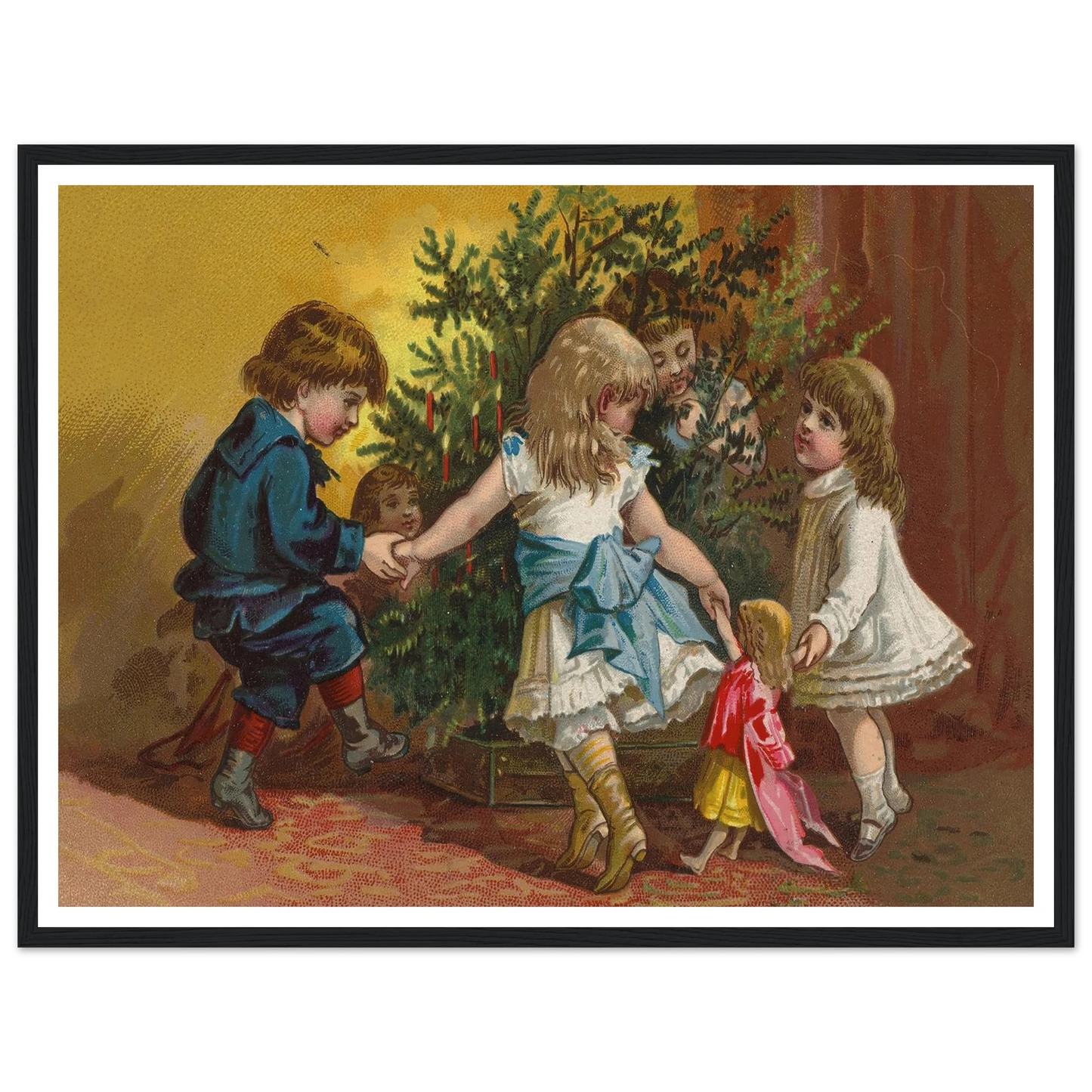 Children Circle Of Friends - Framed Poster - 30x40 cm / 12x16″ - Black frame
