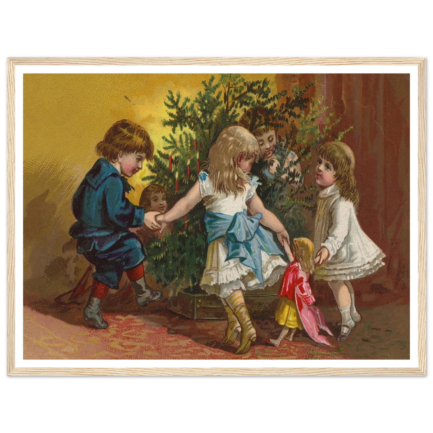 Children Circle Of Friends - Framed Poster - 30x40 cm / 12x16″ - Black frame
