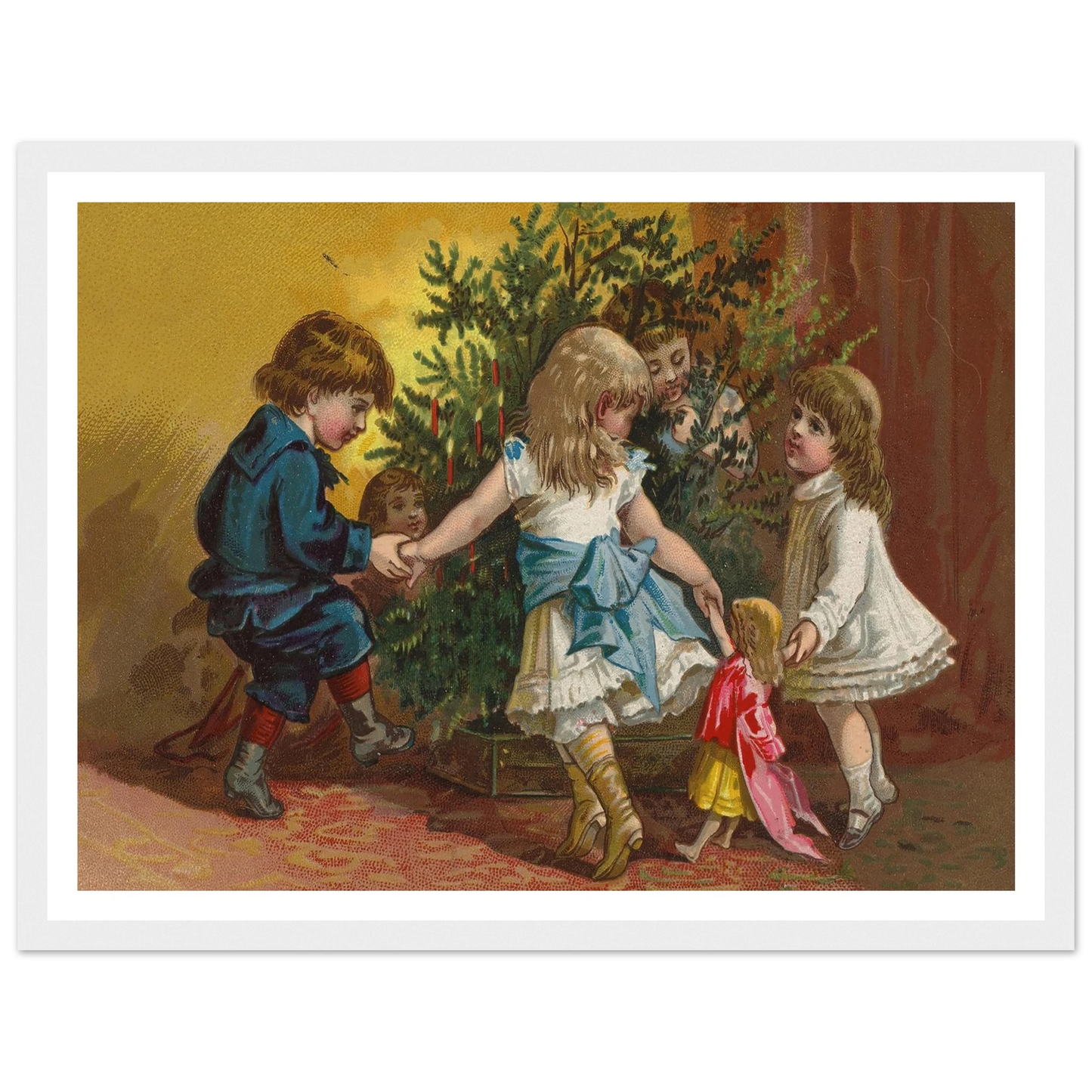 Children Circle Of Friends - Framed Poster - 30x40 cm / 12x16″ - Black frame
