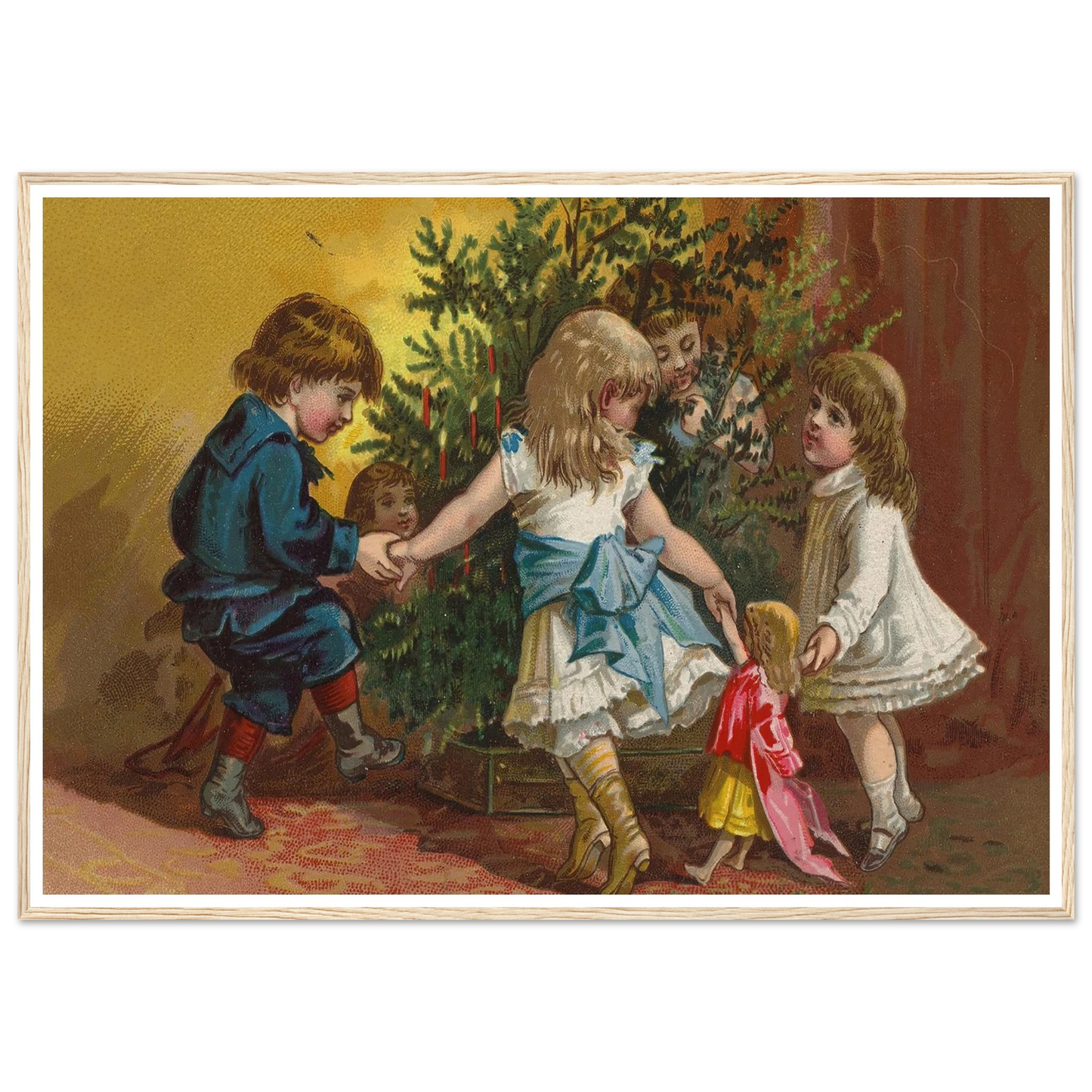 Children Circle Of Friends - Framed Poster - 30x40 cm / 12x16″ - Black frame