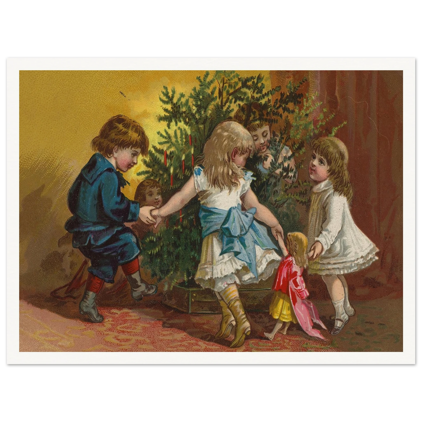 Children Circle Of Friends - Framed Poster - 30x40 cm / 12x16″ - Black frame