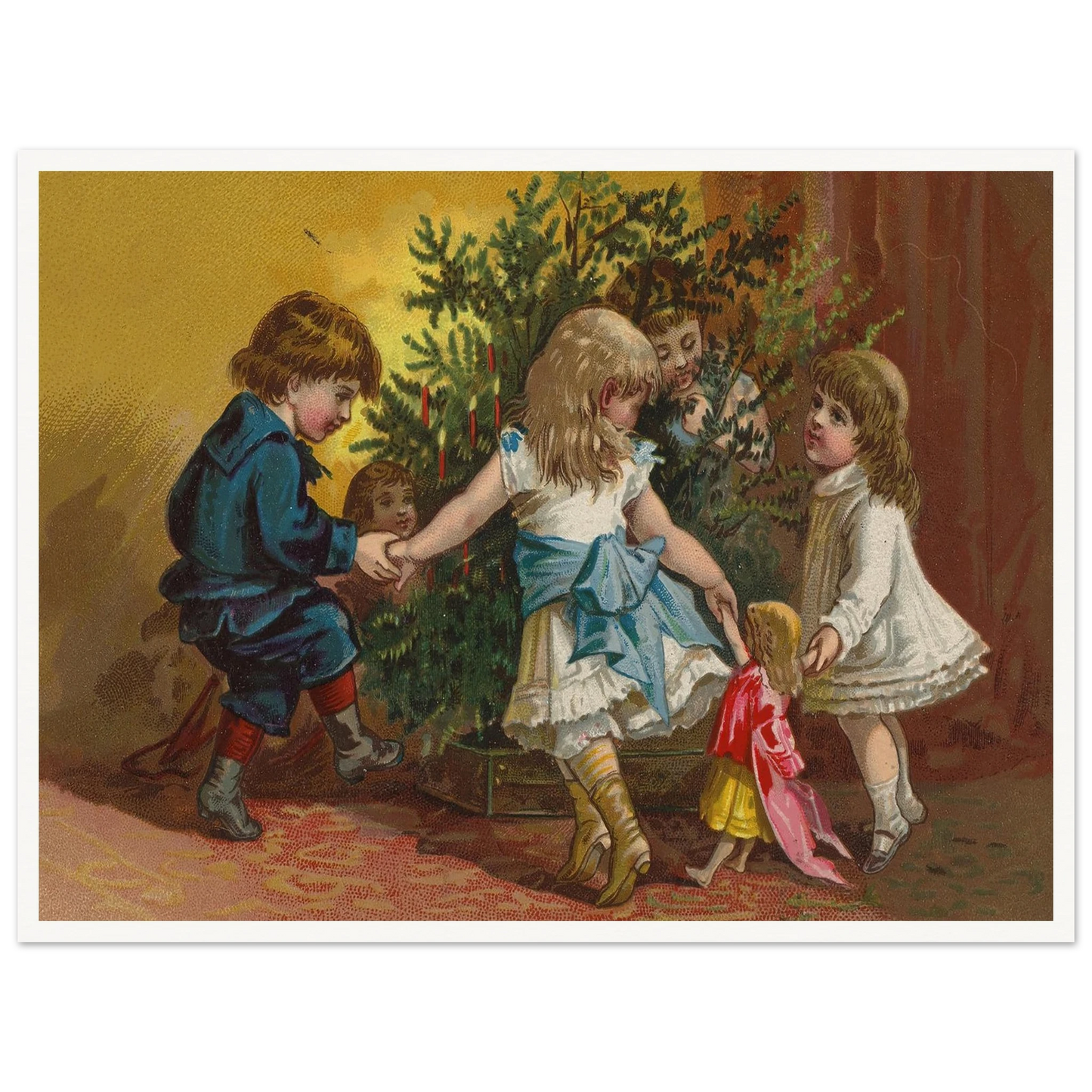 Children Circle Of Friends - Framed Poster - 30x40 cm / 12x16″ - Black frame