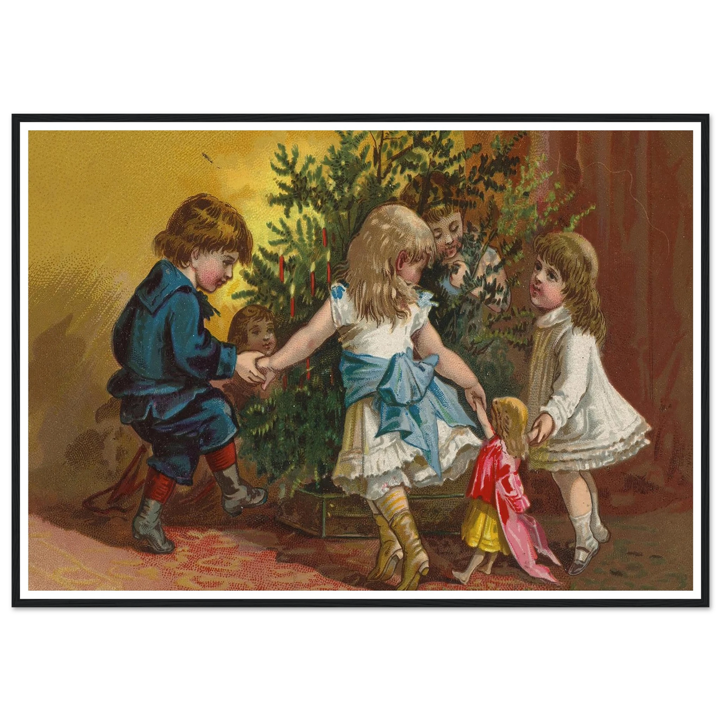 Children Circle Of Friends - Framed Poster - 30x40 cm / 12x16″ - Black frame