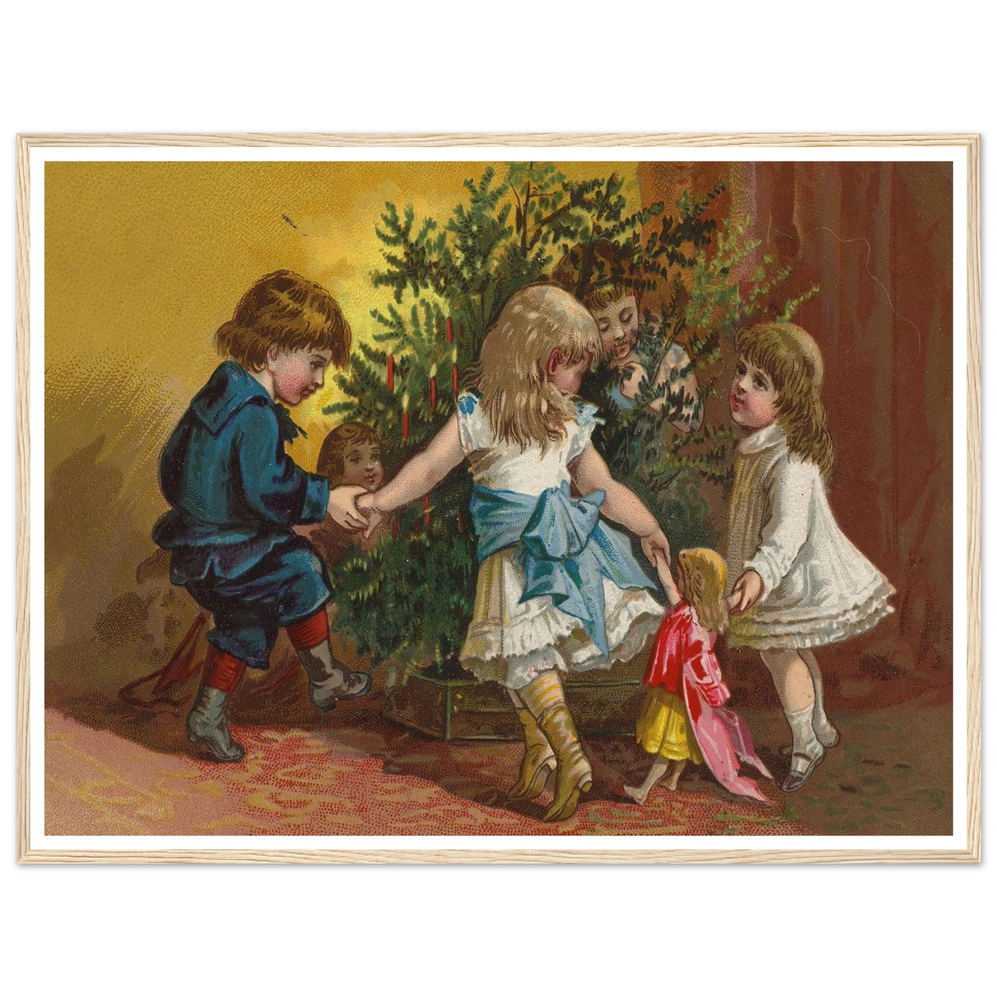 Children Circle Of Friends - Framed Poster - 30x40 cm / 12x16″ - Black frame