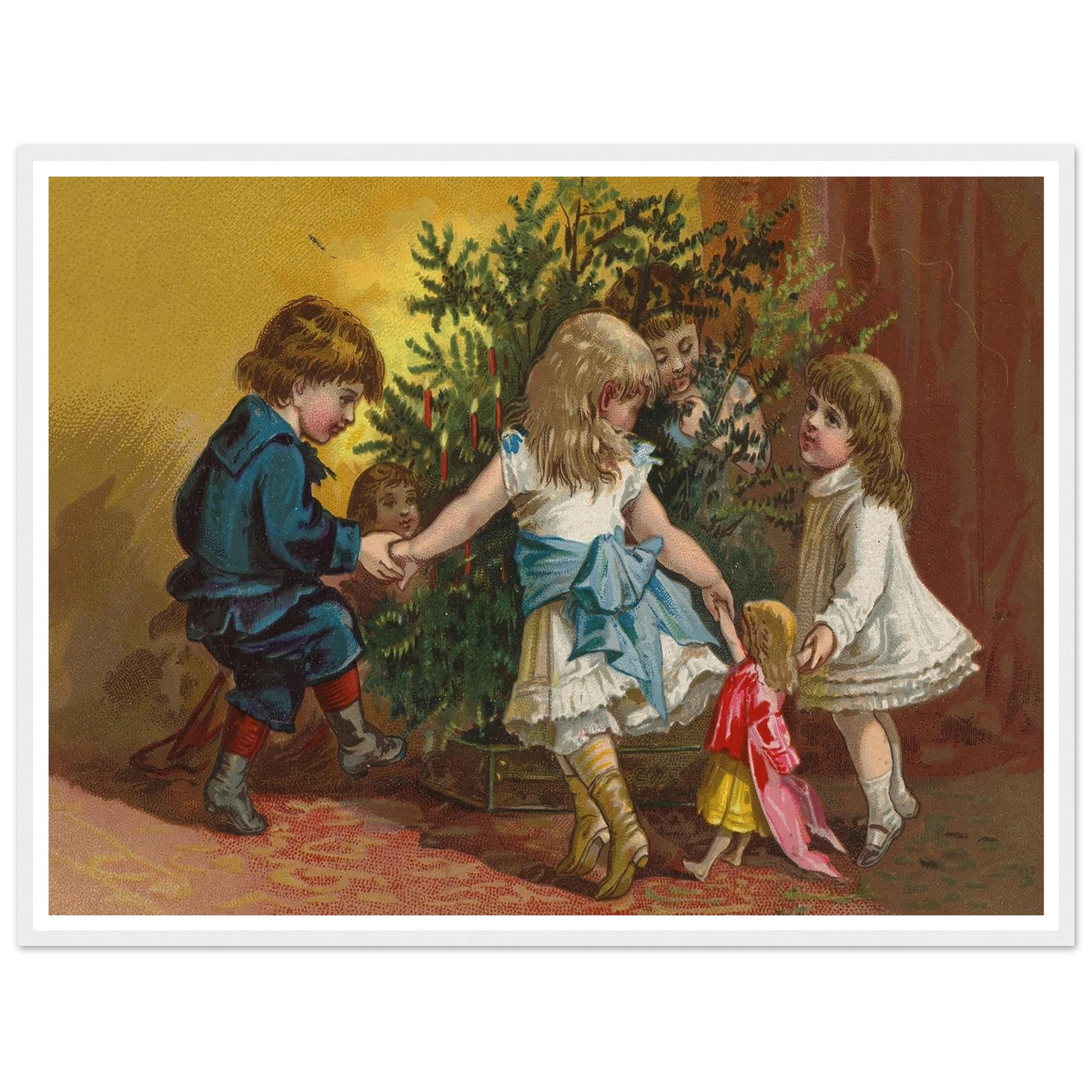 Children Circle Of Friends - Framed Poster - 30x40 cm / 12x16″ - Black frame