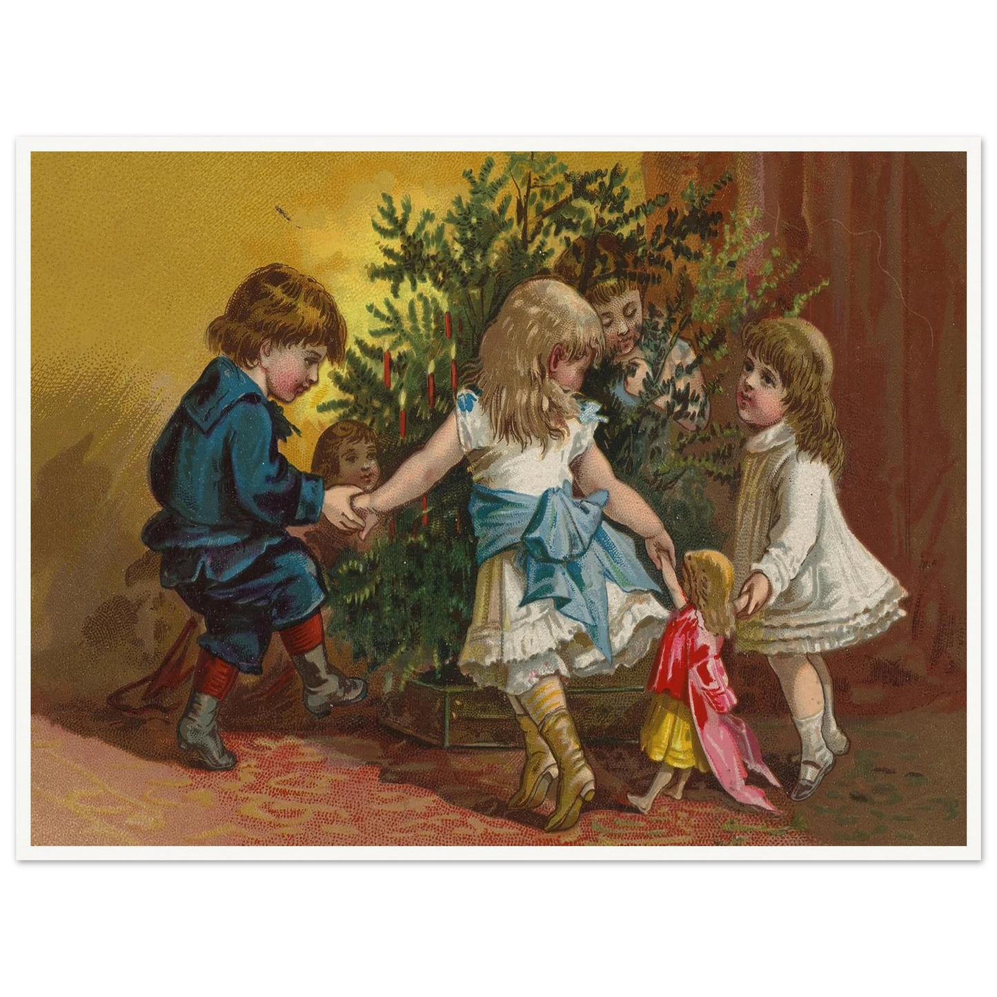 Children Circle Of Friends - Framed Poster - 30x40 cm / 12x16″ - Black frame