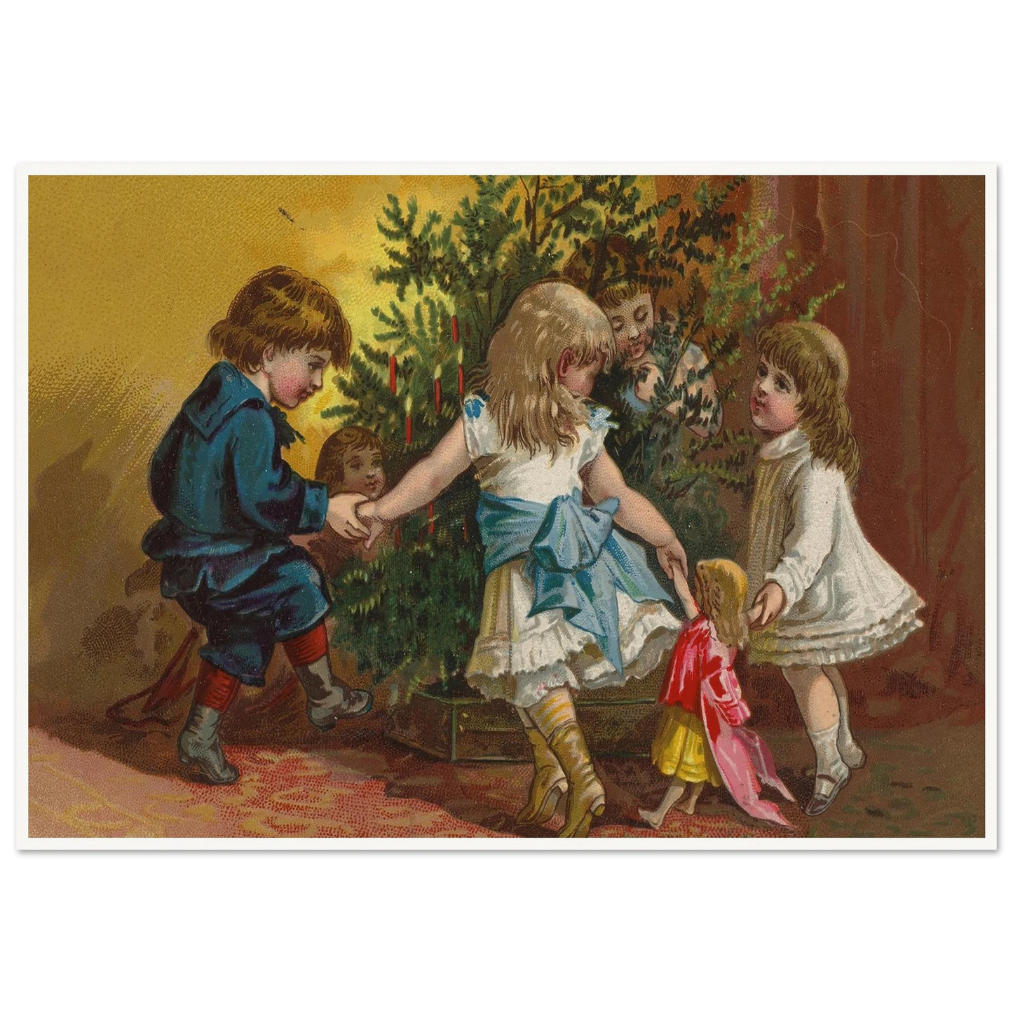 Children Circle Of Friends - Framed Poster - 30x40 cm / 12x16″ - Black frame