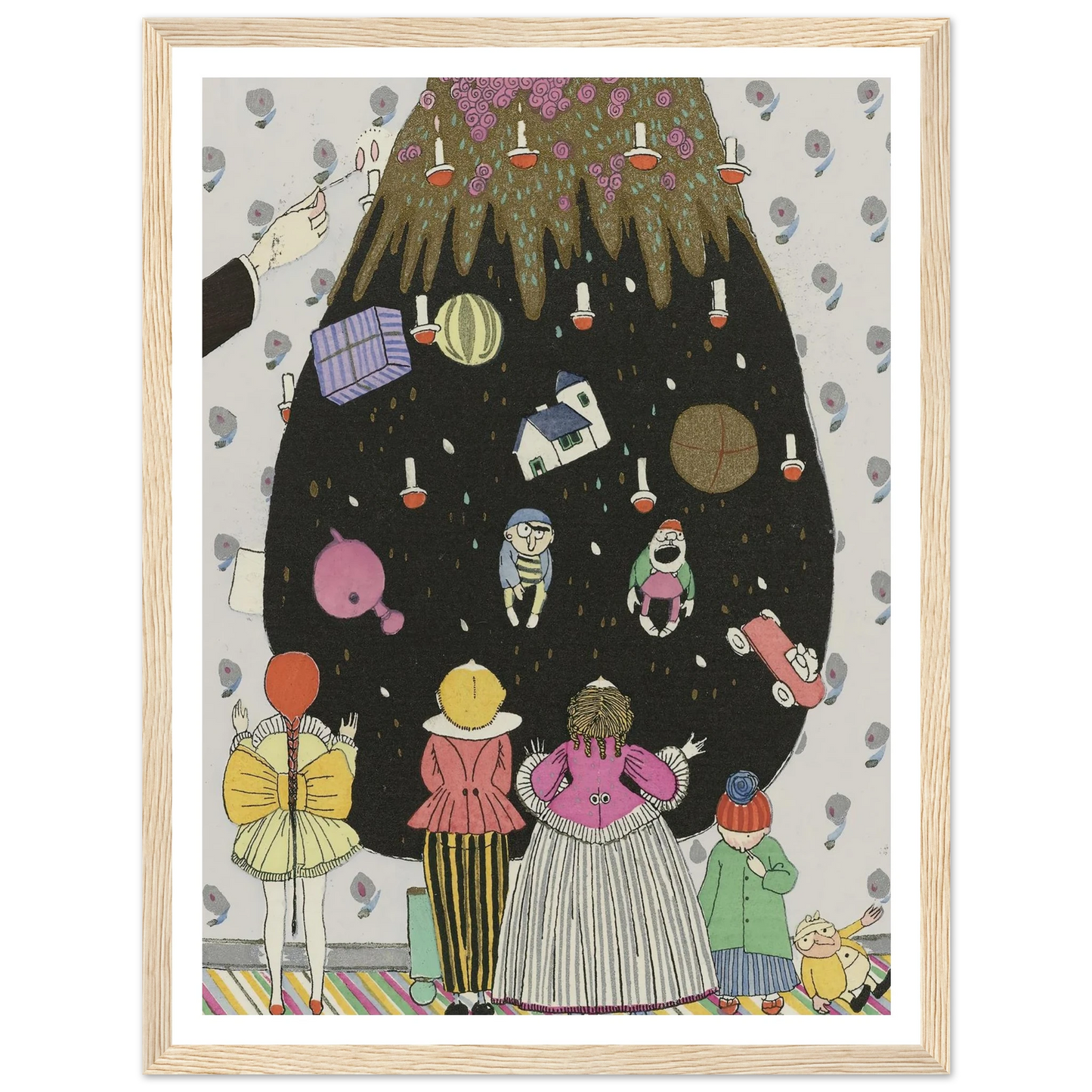 Children’s costumes for Christmas - Framed Poster - 30x40 cm / 12x16″ - Black frame