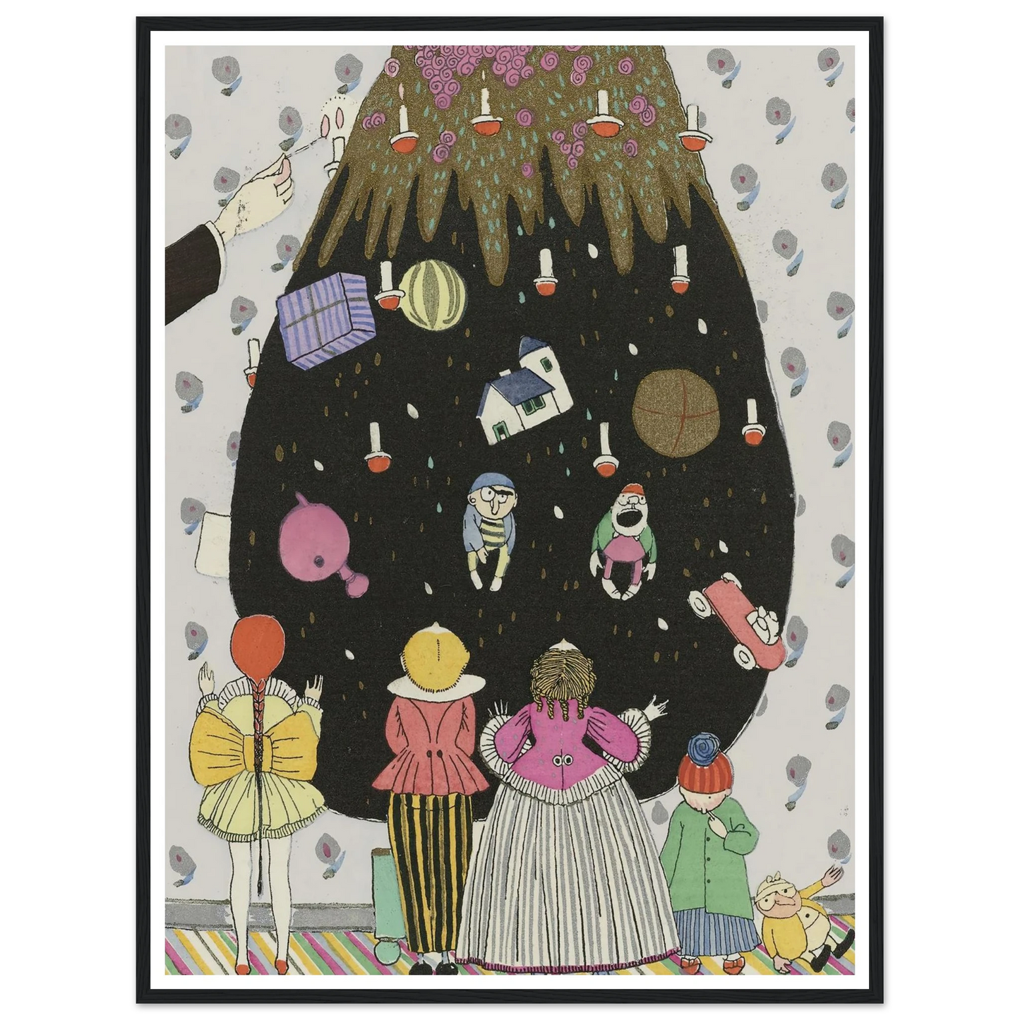 Children’s costumes for Christmas - Framed Poster - 30x40 cm / 12x16″ - Black frame