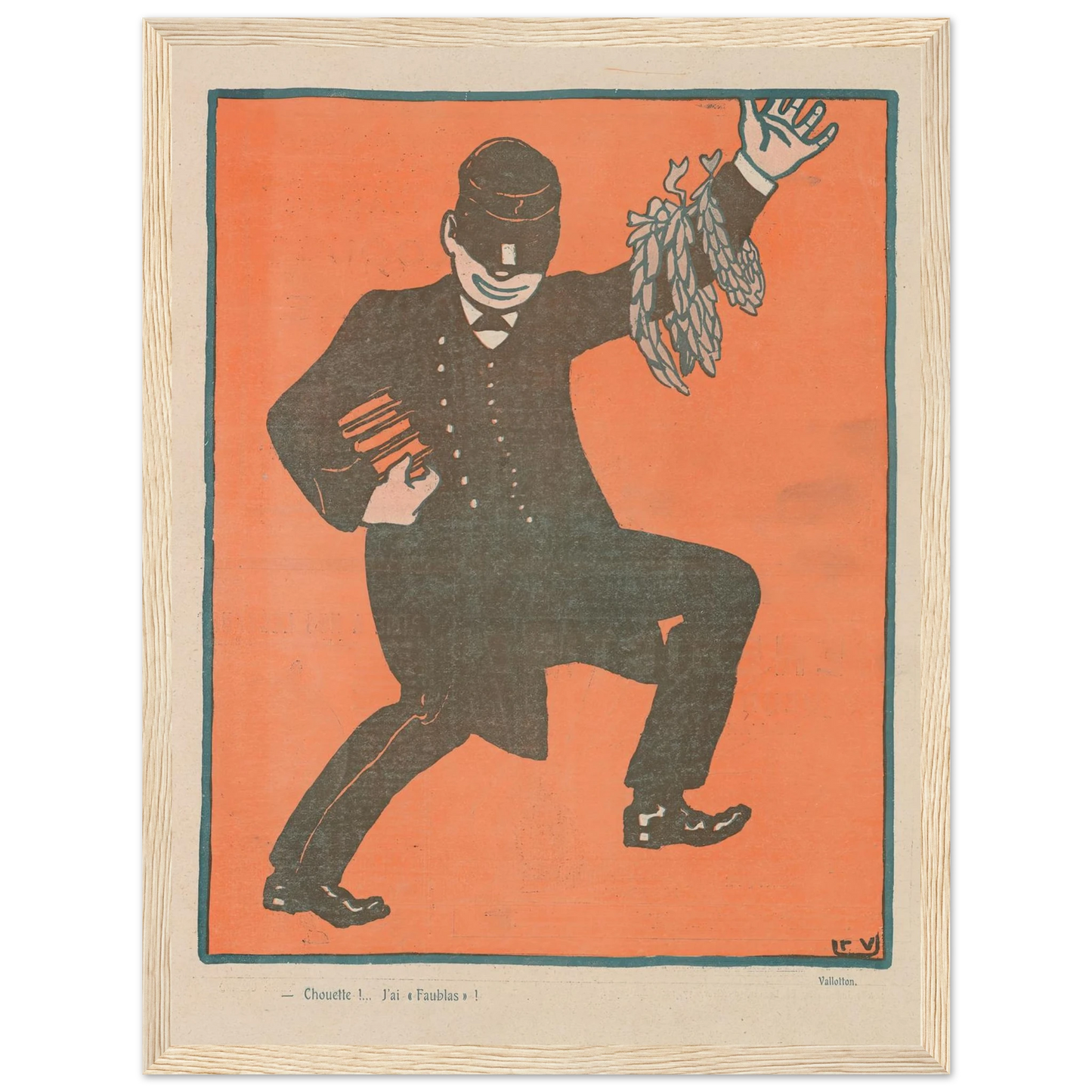 Choutte!..J’ai Faublas (1903) Art Print | Felix Vallotton - Framed Poster - 30x40 cm / 12x16″ - Black frame