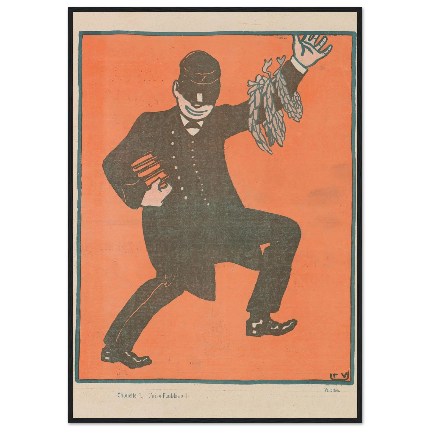 Choutte!..J’ai Faublas (1903) Art Print | Felix Vallotton - Framed Poster - 30x40 cm / 12x16″ - Black frame