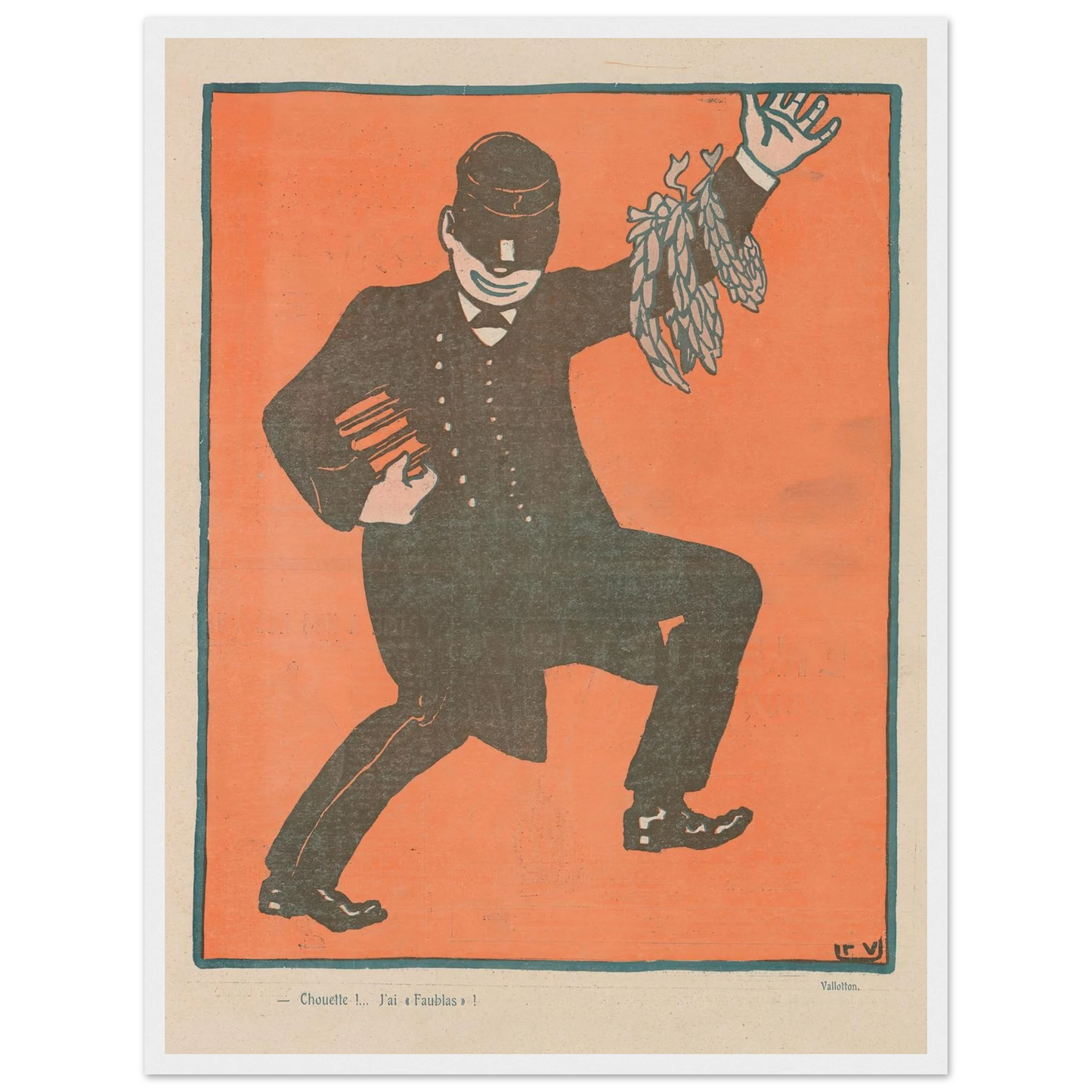 Choutte!..J’ai Faublas (1903) Art Print | Felix Vallotton - Framed Poster - 30x40 cm / 12x16″ - Black frame
