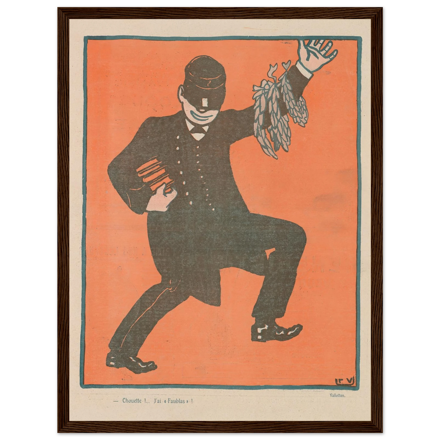 Choutte!..J’ai Faublas (1903) Art Print | Felix Vallotton - Framed Poster - 30x40 cm / 12x16″ - Black frame
