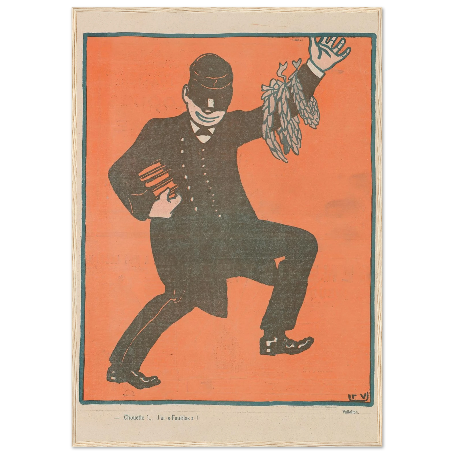 Choutte!..J’ai Faublas (1903) Art Print | Felix Vallotton - Framed Poster - 30x40 cm / 12x16″ - Black frame