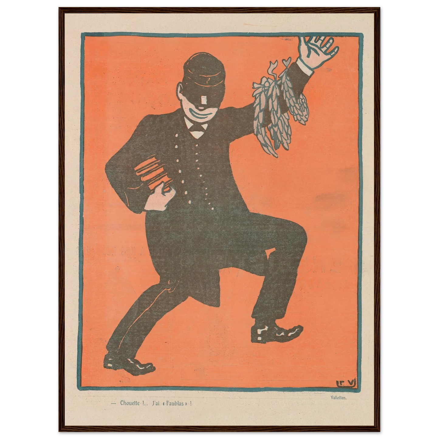 Choutte!..J’ai Faublas (1903) Art Print | Felix Vallotton - Framed Poster - 30x40 cm / 12x16″ - Black frame