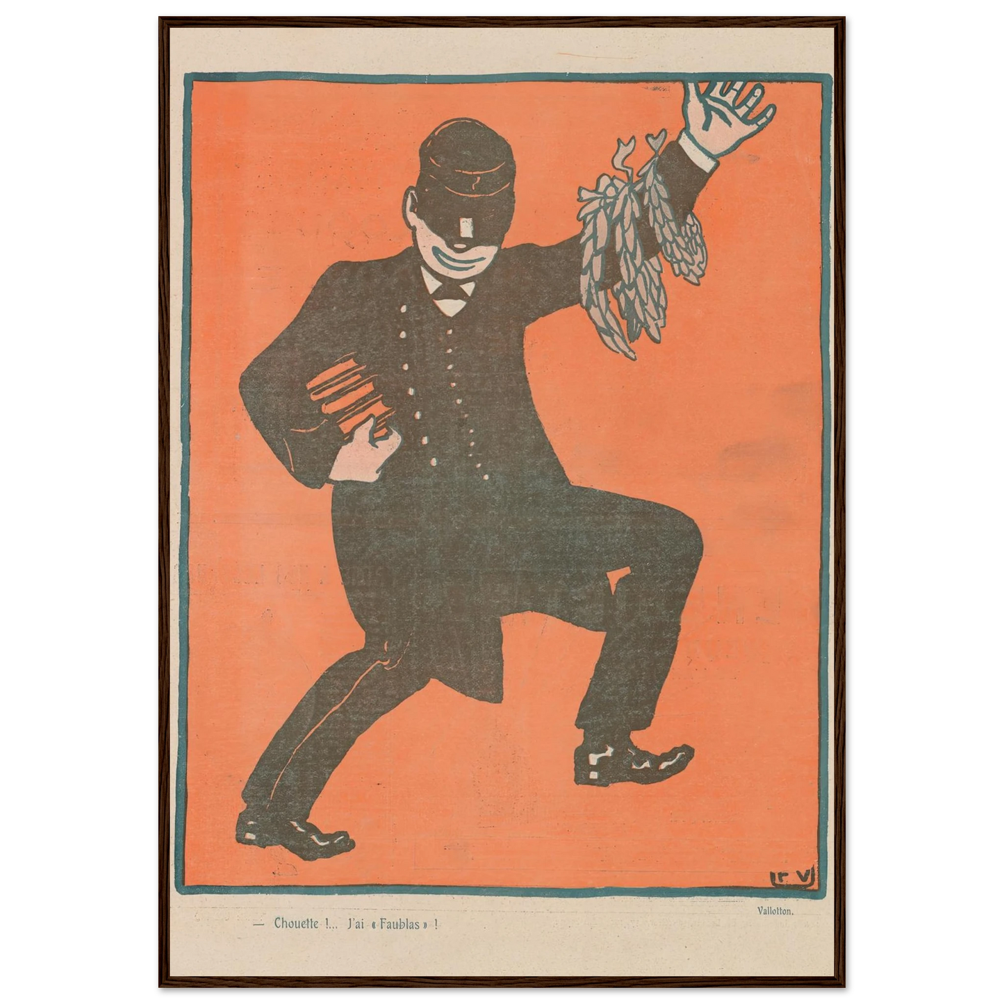 Choutte!..J’ai Faublas (1903) Art Print | Felix Vallotton - Framed Poster - 30x40 cm / 12x16″ - Black frame