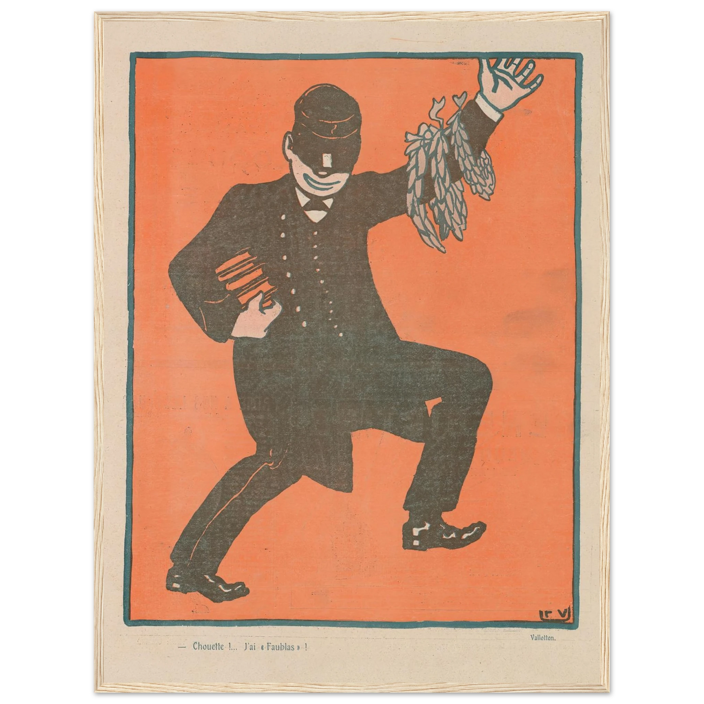 Choutte!..J’ai Faublas (1903) Art Print | Felix Vallotton - Framed Poster - 30x40 cm / 12x16″ - Black frame