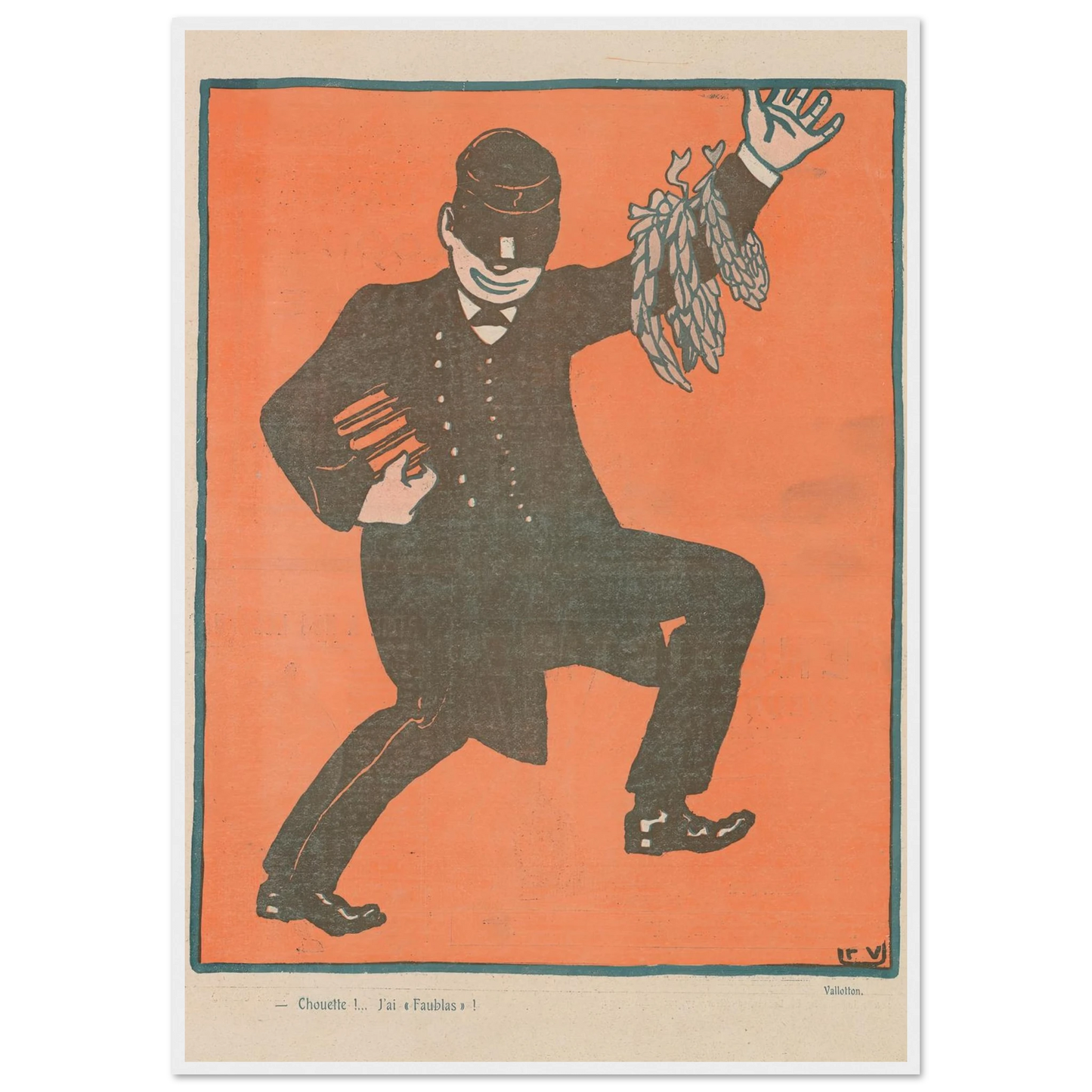 Choutte!..J’ai Faublas (1903) Art Print | Felix Vallotton - Framed Poster - 30x40 cm / 12x16″ - Black frame