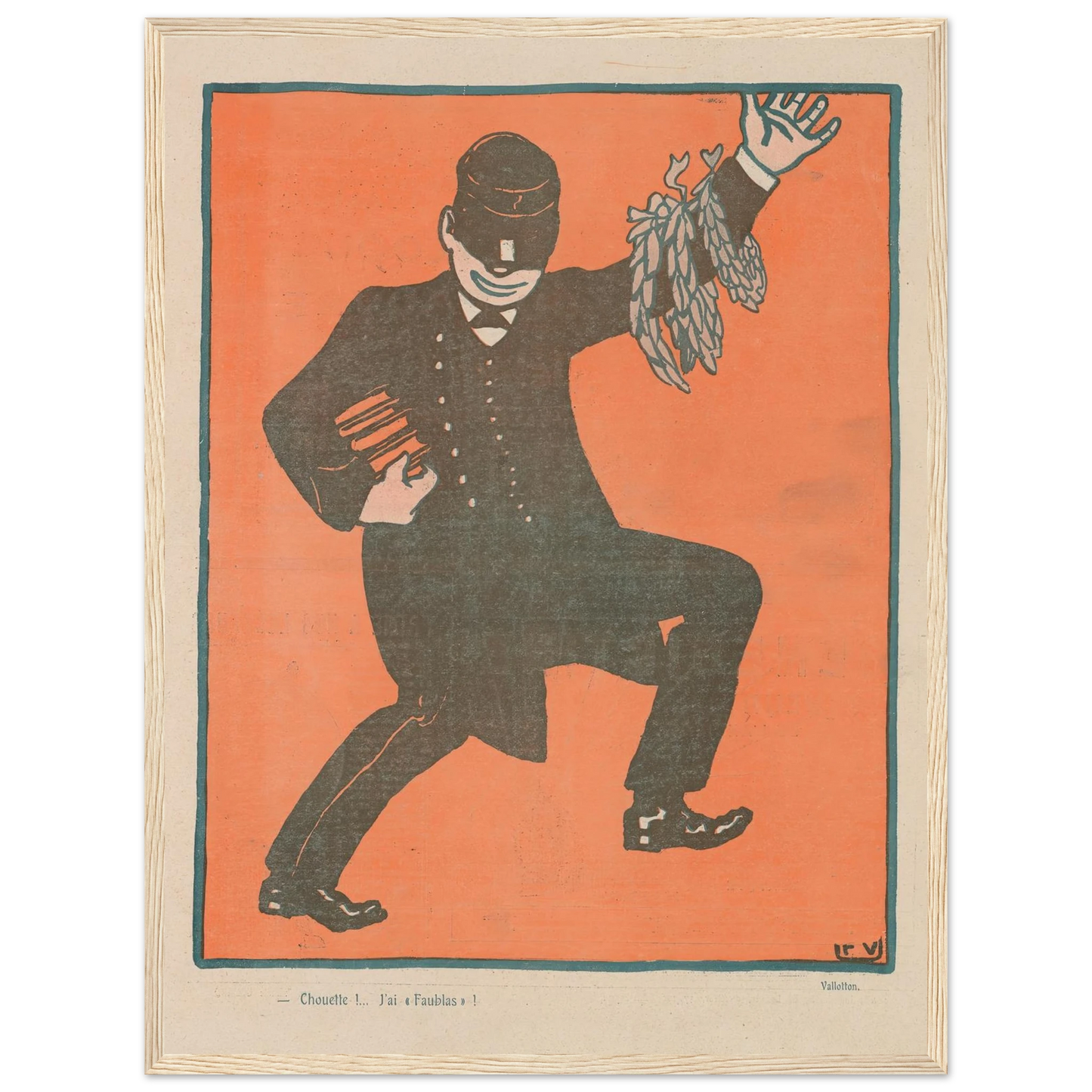 Choutte!..J’ai Faublas (1903) Art Print | Felix Vallotton - Framed Poster - 30x40 cm / 12x16″ - Black frame