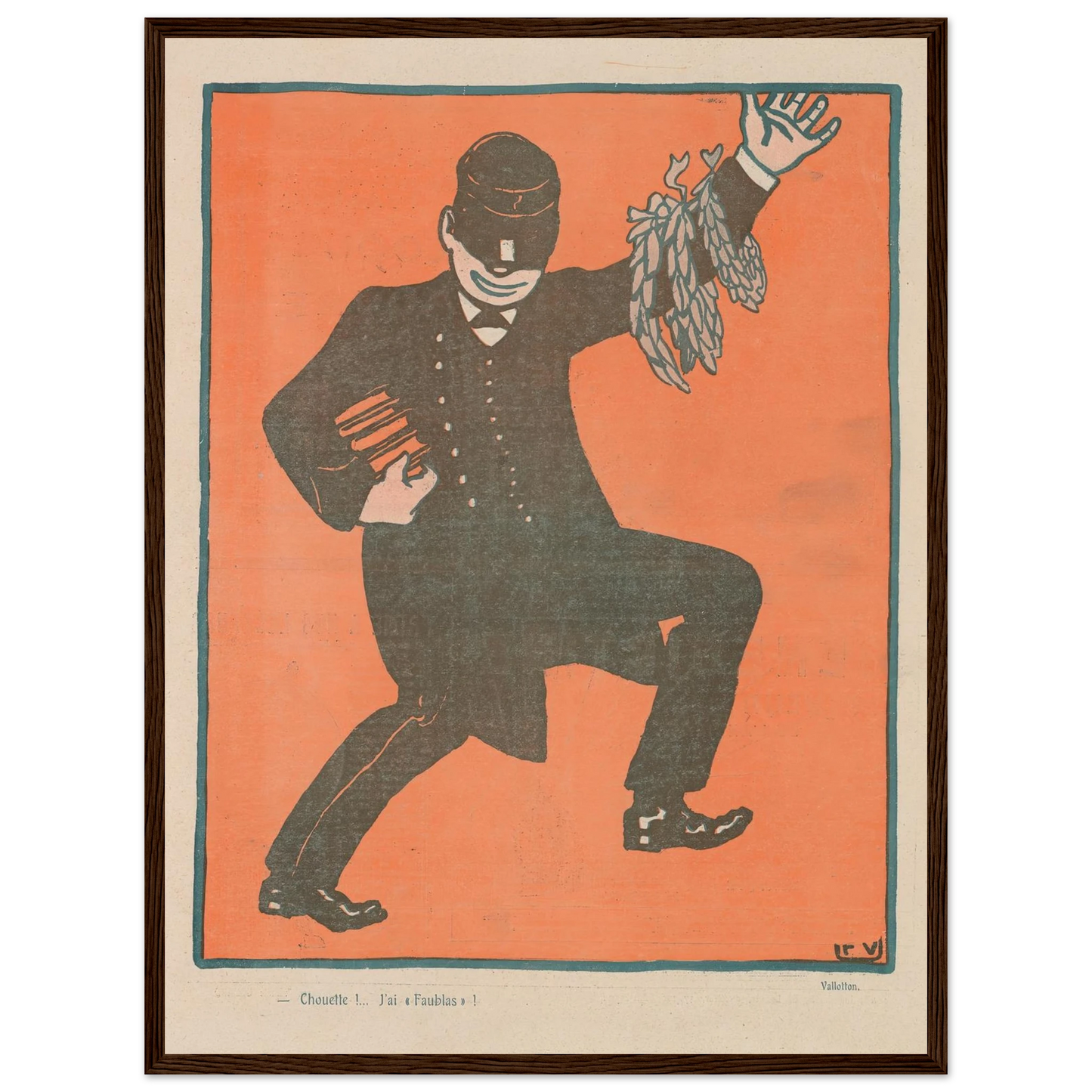 Choutte!..J’ai Faublas (1903) Art Print | Felix Vallotton - Framed Poster - 30x40 cm / 12x16″ - Black frame