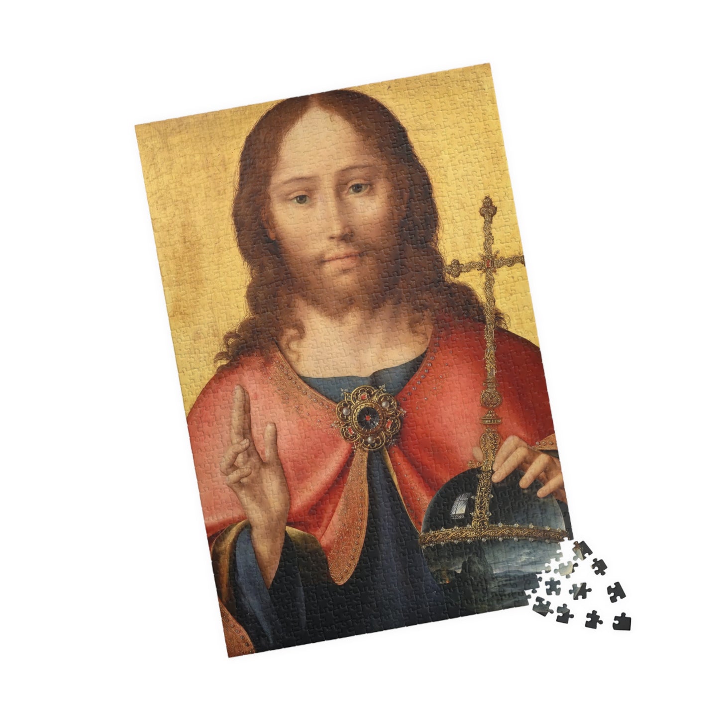 Christ as Savior of the World Puzzle | Joos van Cleve - - 1014 pcs (Vertical) - 