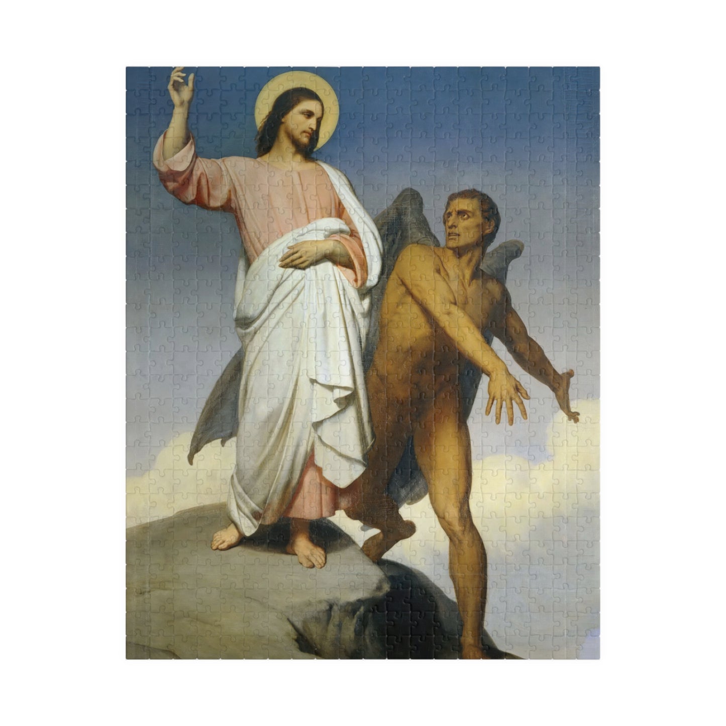 Christ Tempted by the Devil Puzzle | Ary Scheffer - - 252 pcs (Vertical) - 