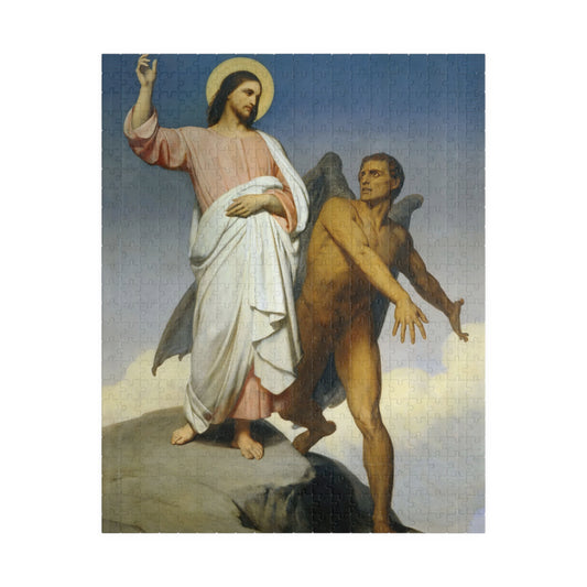 Christ Tempted by the Devil Puzzle | Ary Scheffer - - 252 pcs (Vertical) - 