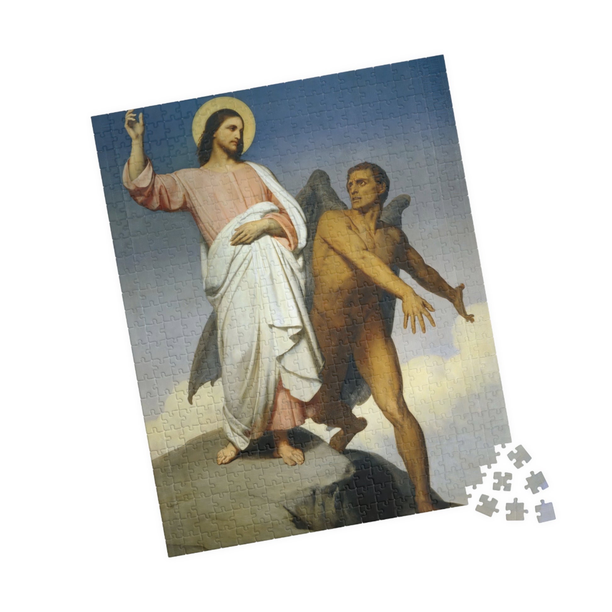 Christ Tempted by the Devil Puzzle | Ary Scheffer - - 252 pcs (Vertical) - 