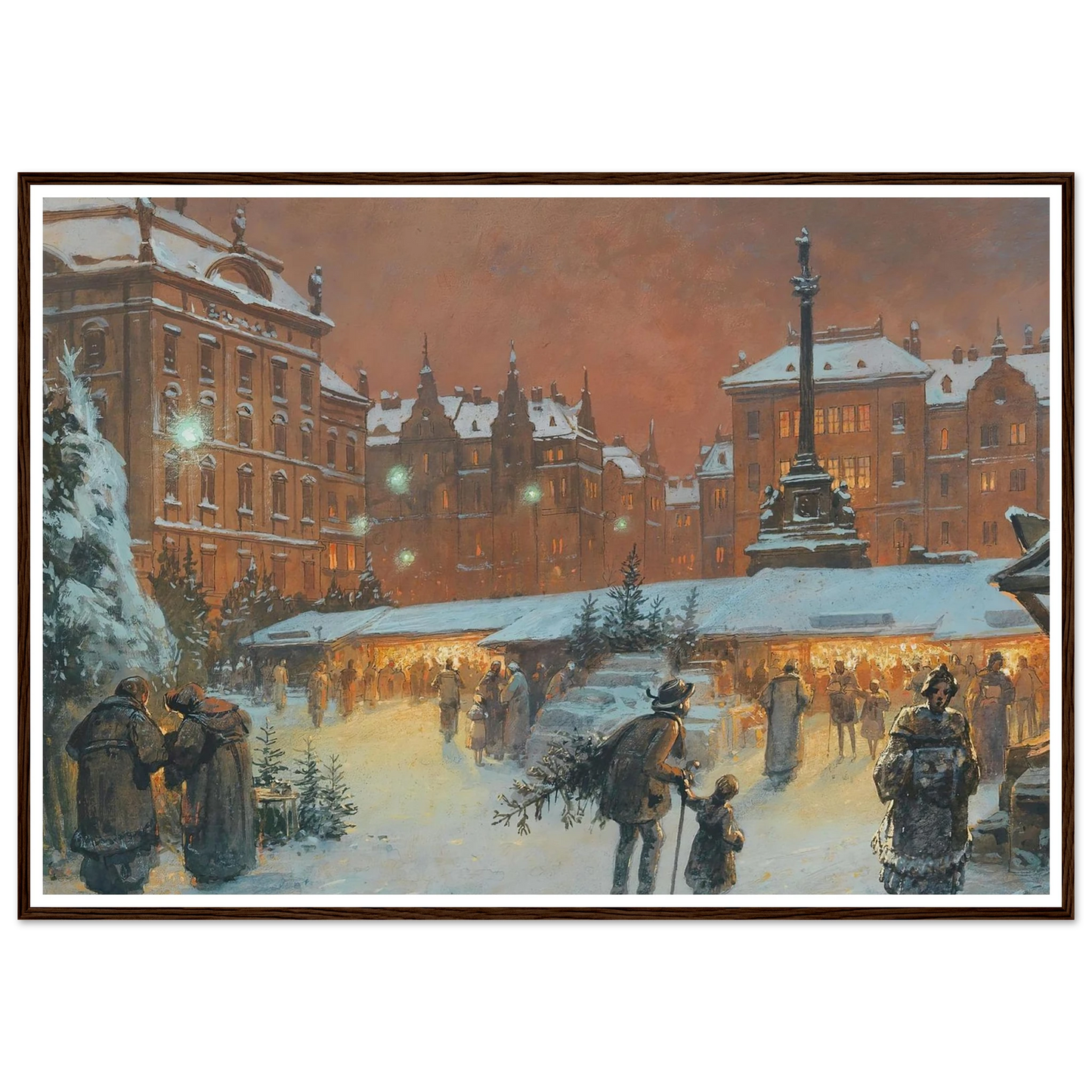 Christkindlmarkt - Framed Poster - 30x40 cm / 12x16″ - Black frame