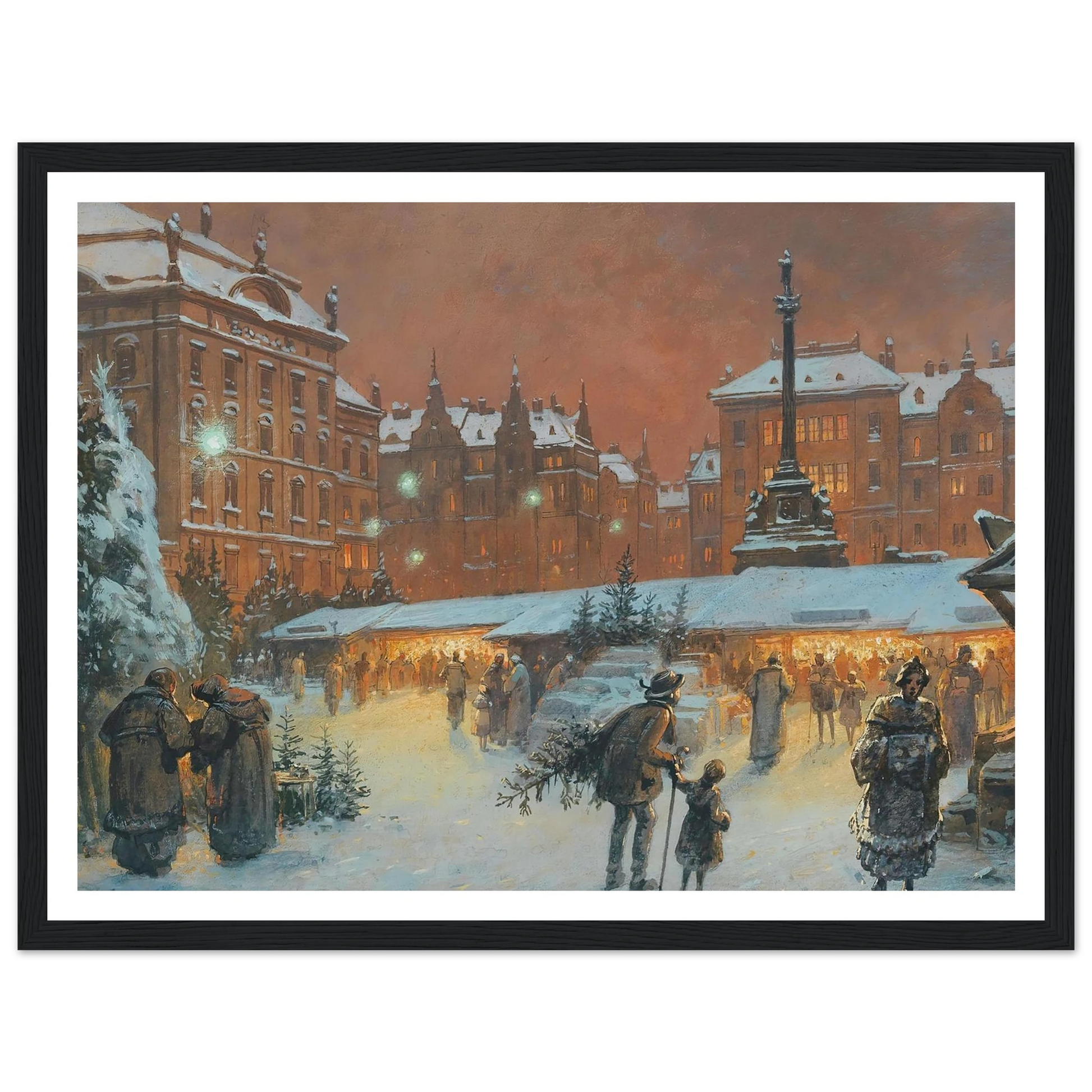Christkindlmarkt - Framed Poster - 30x40 cm / 12x16″ - Black frame
