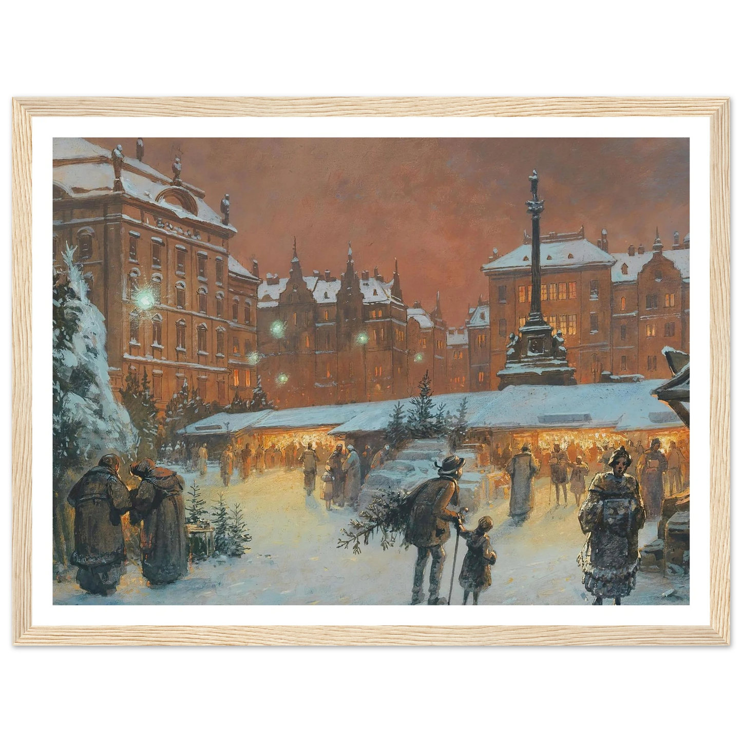 Christkindlmarkt - Framed Poster - 30x40 cm / 12x16″ - Black frame