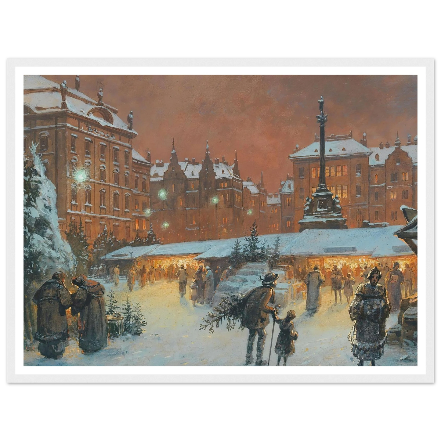 Christkindlmarkt - Framed Poster - 30x40 cm / 12x16″ - Black frame