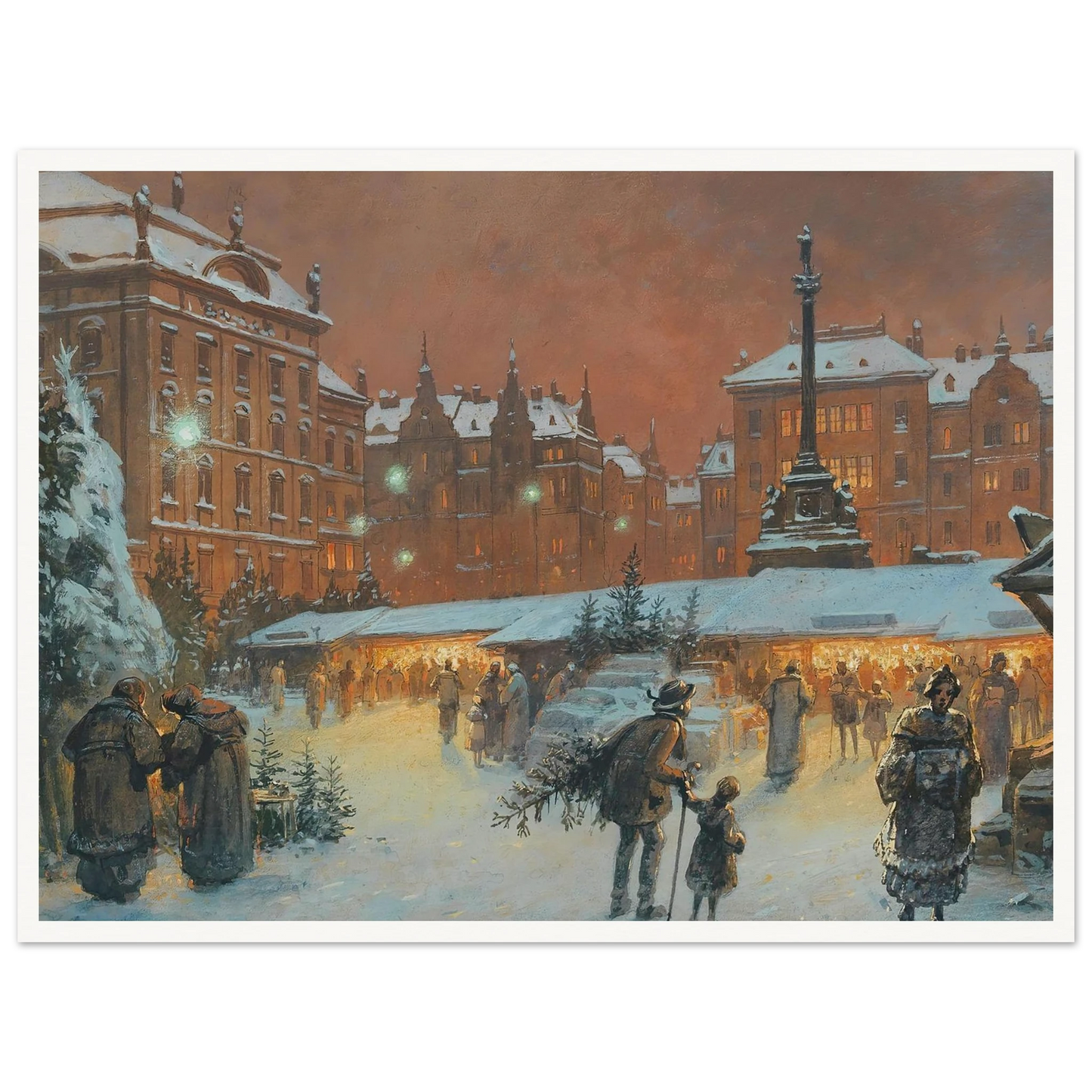 Christkindlmarkt - Framed Poster - 30x40 cm / 12x16″ - Black frame