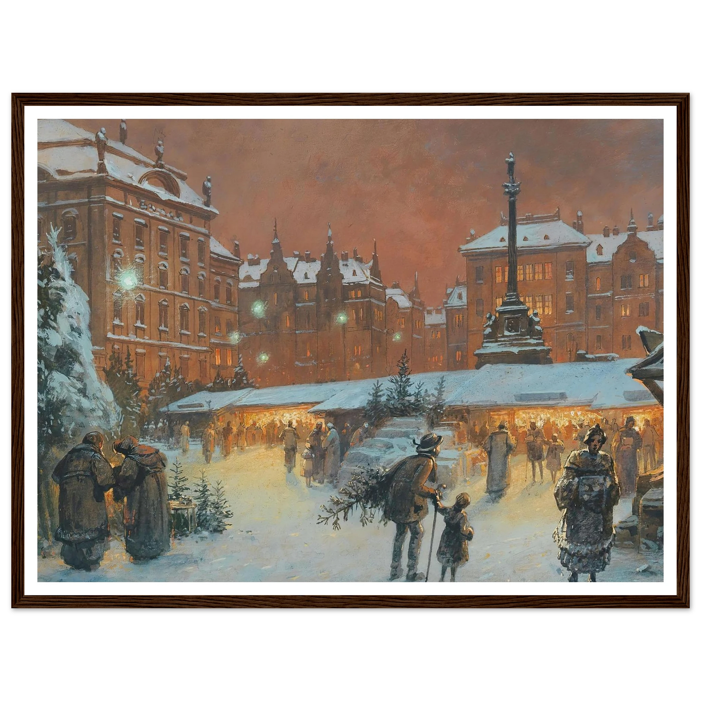 Christkindlmarkt - Framed Poster - 30x40 cm / 12x16″ - Black frame