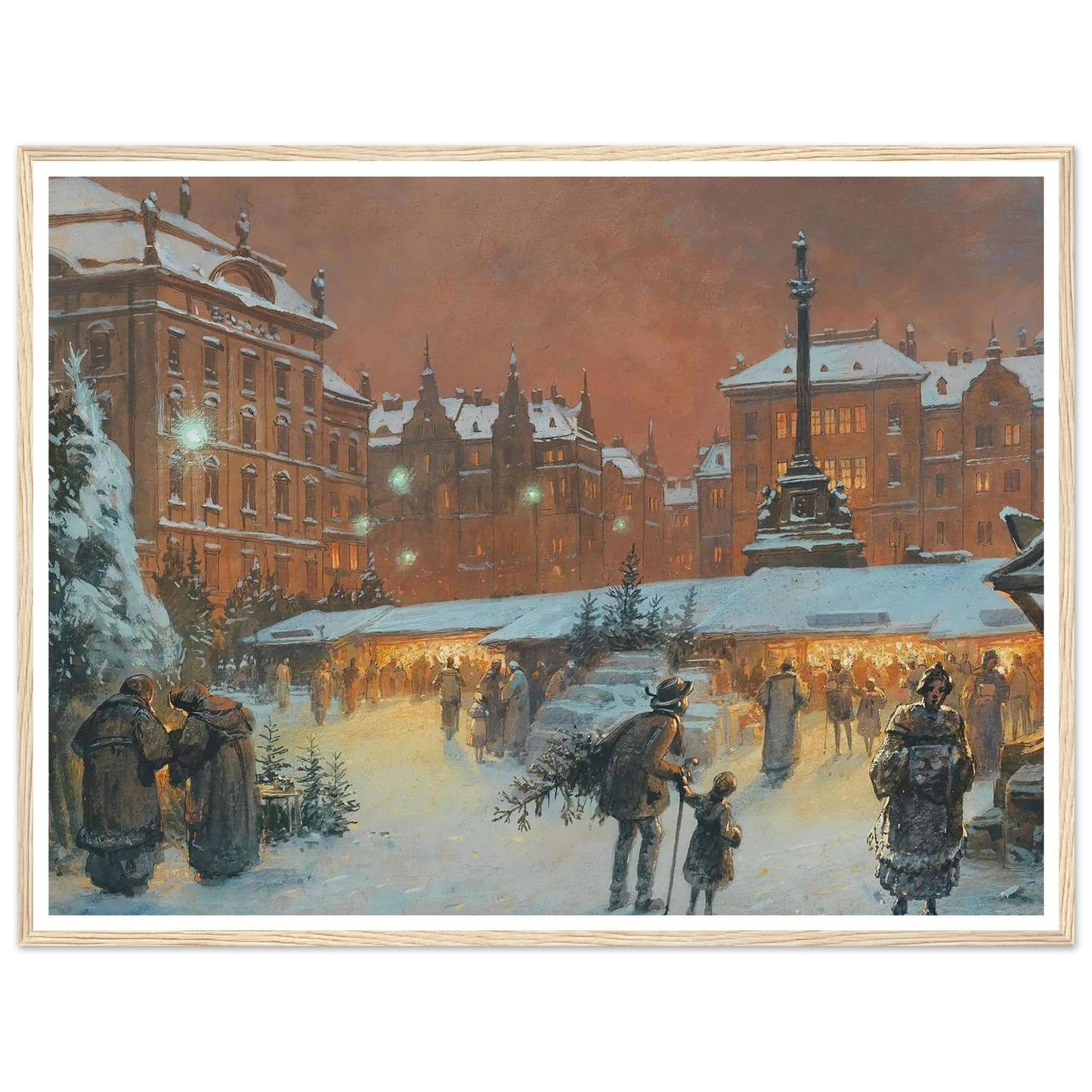 Christkindlmarkt - Framed Poster - 30x40 cm / 12x16″ - Black frame