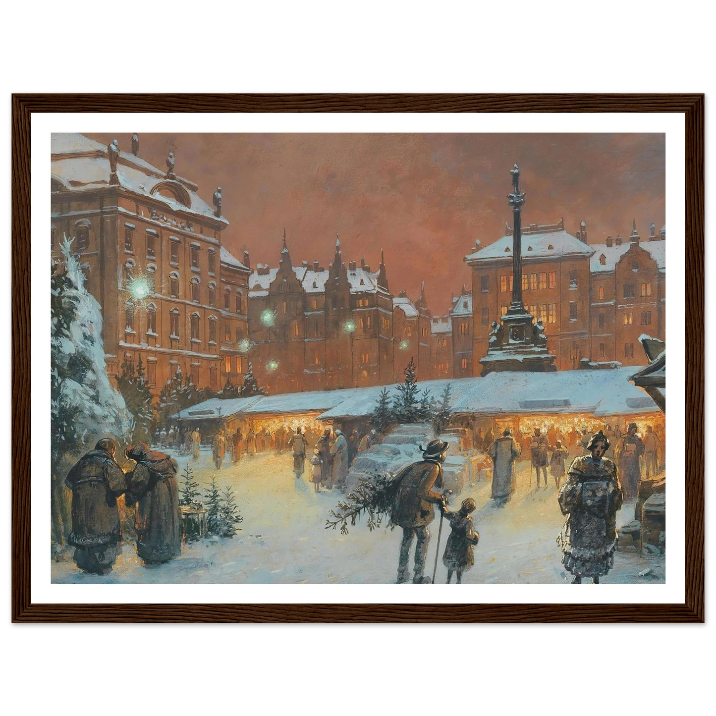 Christkindlmarkt - Framed Poster - 30x40 cm / 12x16″ - Black frame