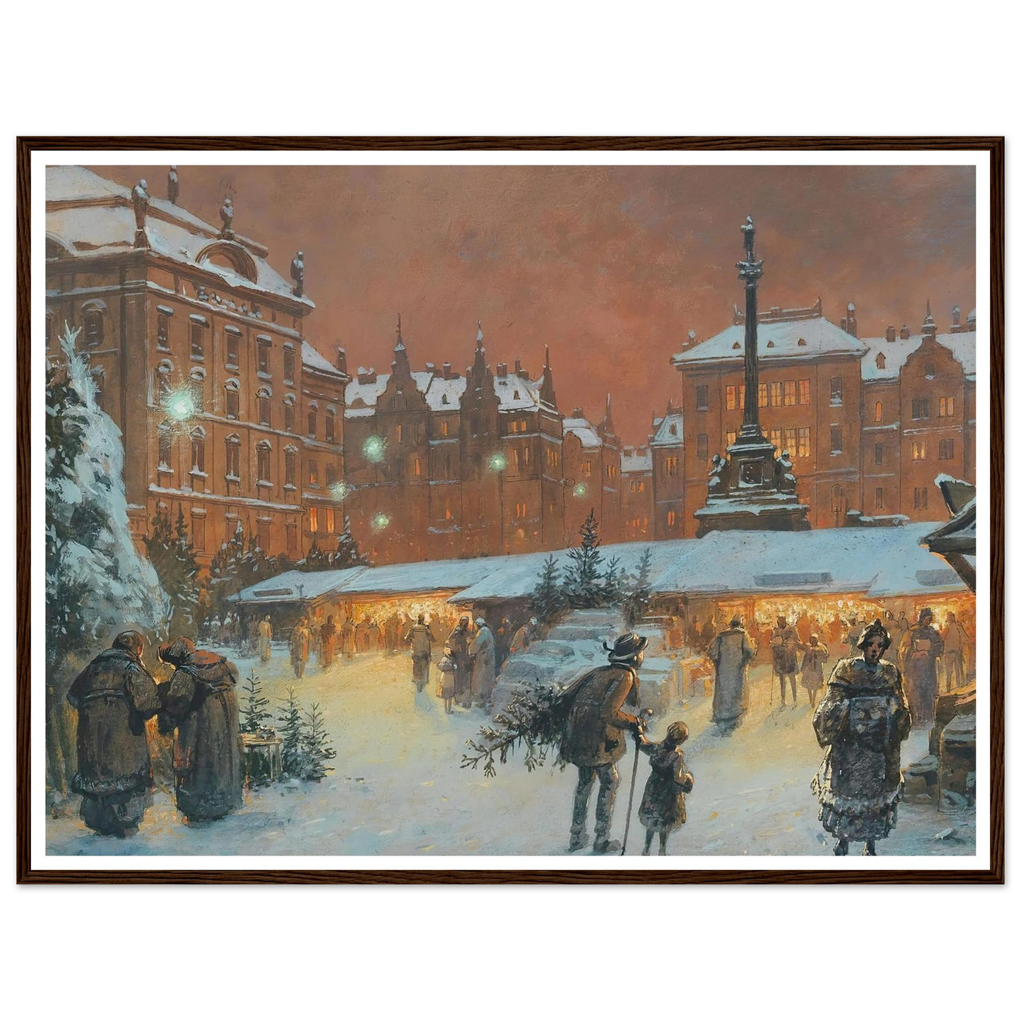 Christkindlmarkt - Framed Poster - 30x40 cm / 12x16″ - Black frame