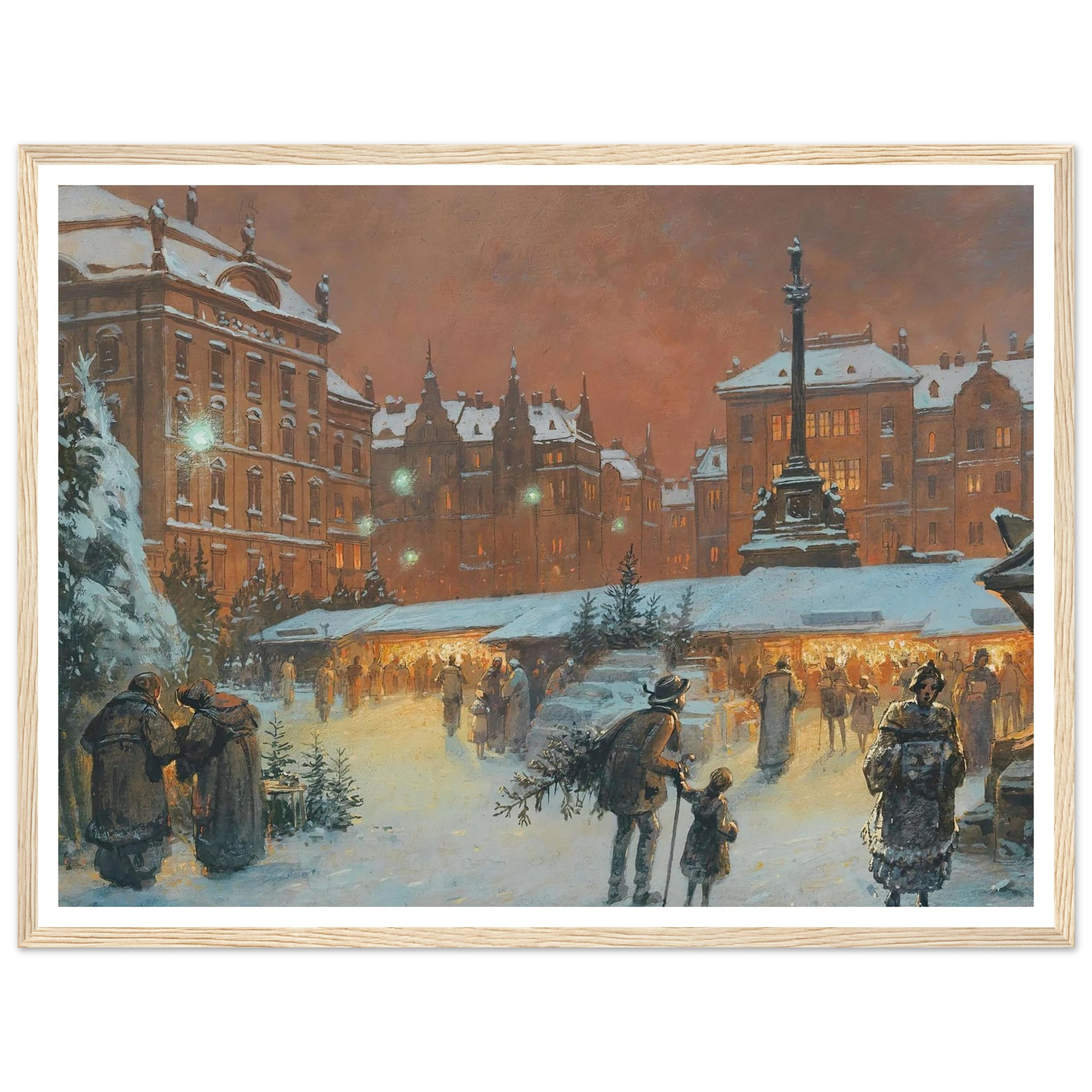 Christkindlmarkt - Framed Poster - 30x40 cm / 12x16″ - Black frame