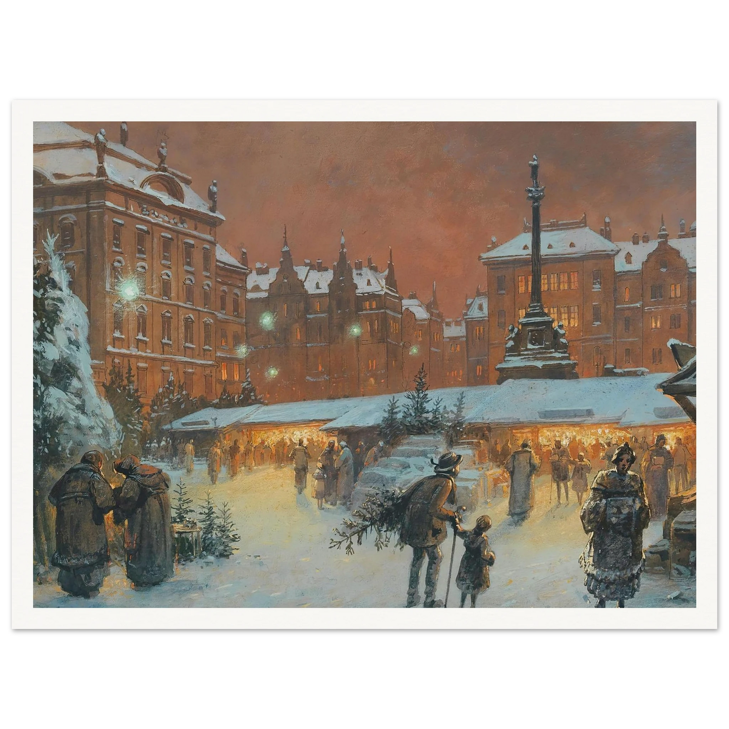 Christkindlmarkt - Framed Poster - 30x40 cm / 12x16″ - Black frame