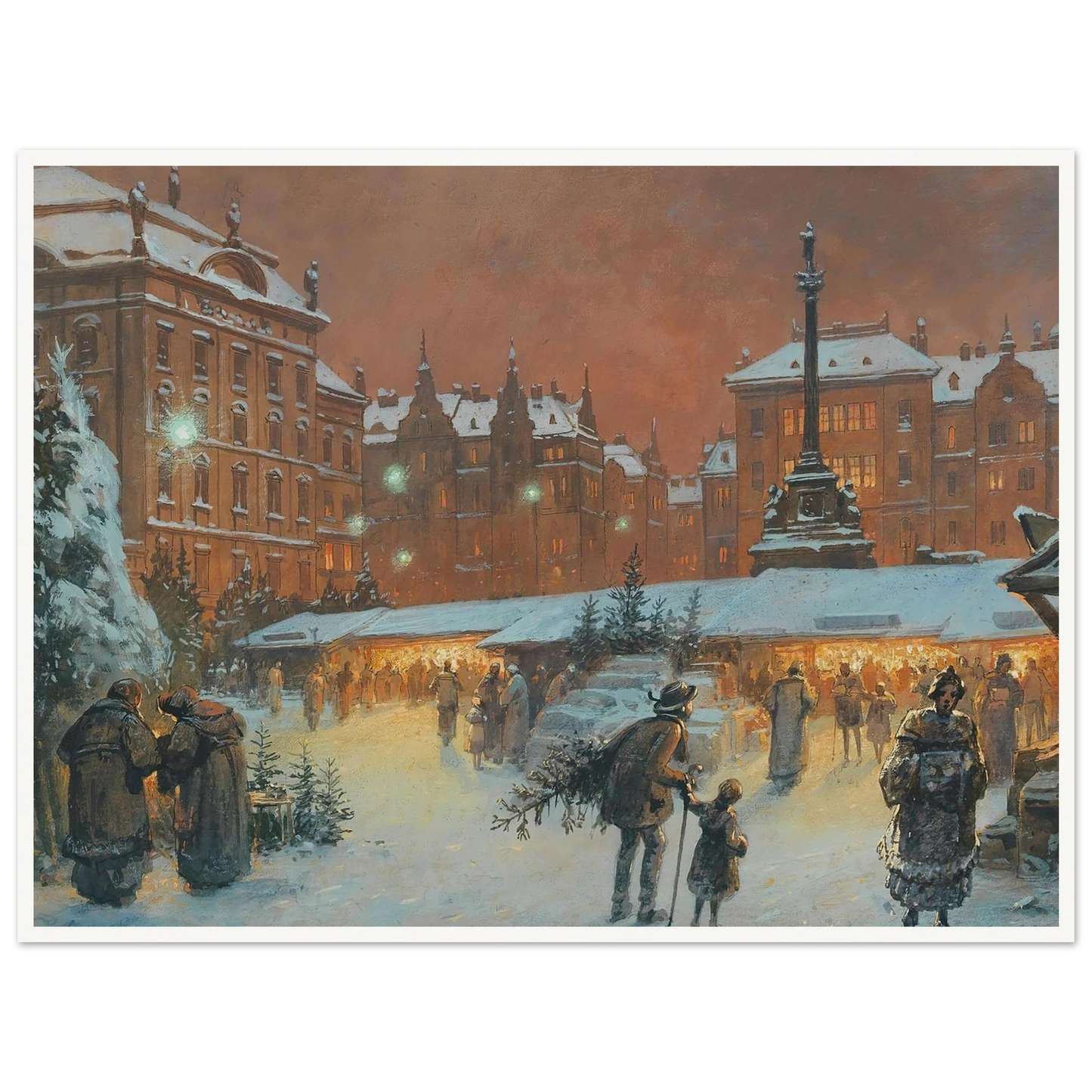 Christkindlmarkt - Framed Poster - 30x40 cm / 12x16″ - Black frame