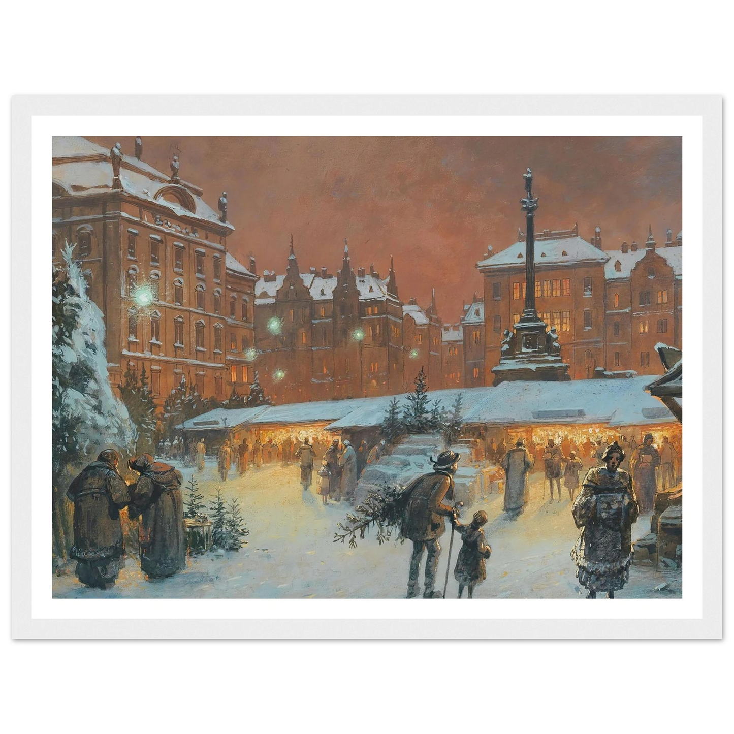 Christkindlmarkt - Framed Poster - 30x40 cm / 12x16″ - Black frame