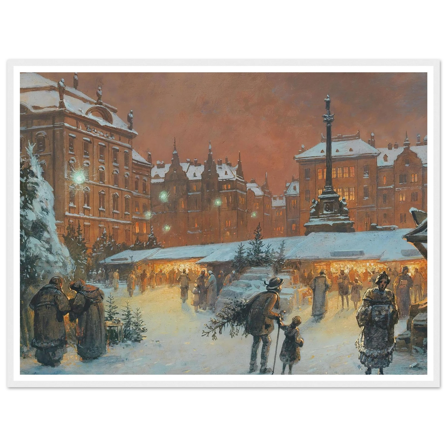 Christkindlmarkt - Framed Poster - 30x40 cm / 12x16″ - Black frame