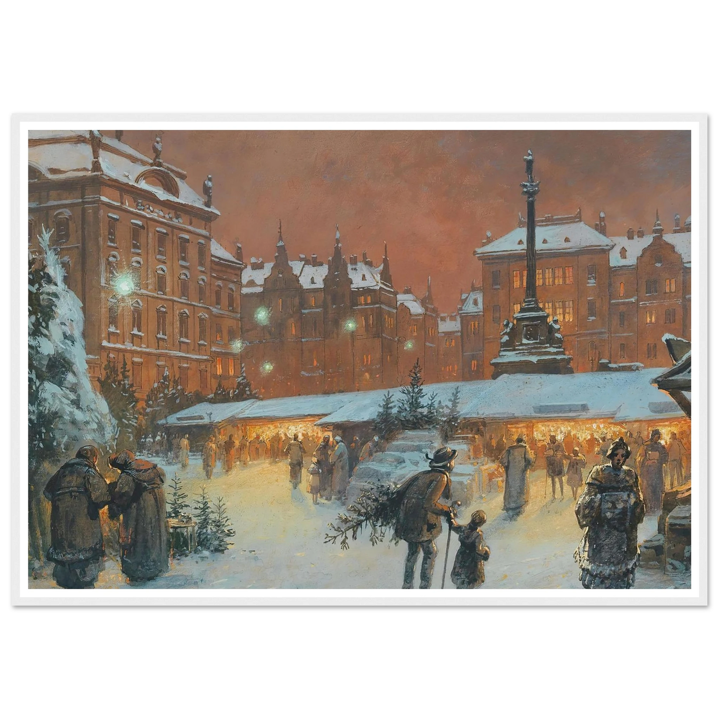 Christkindlmarkt - Framed Poster - 30x40 cm / 12x16″ - Black frame