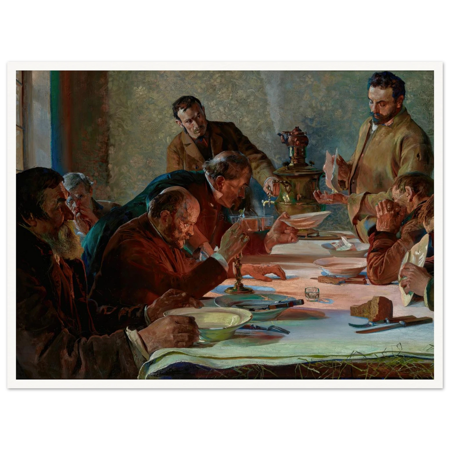 Christmas Eve in Siberia (1892) Art Print | Jacek Malczewski - Framed Poster - 30x40 cm / 12x16″ - Black frame